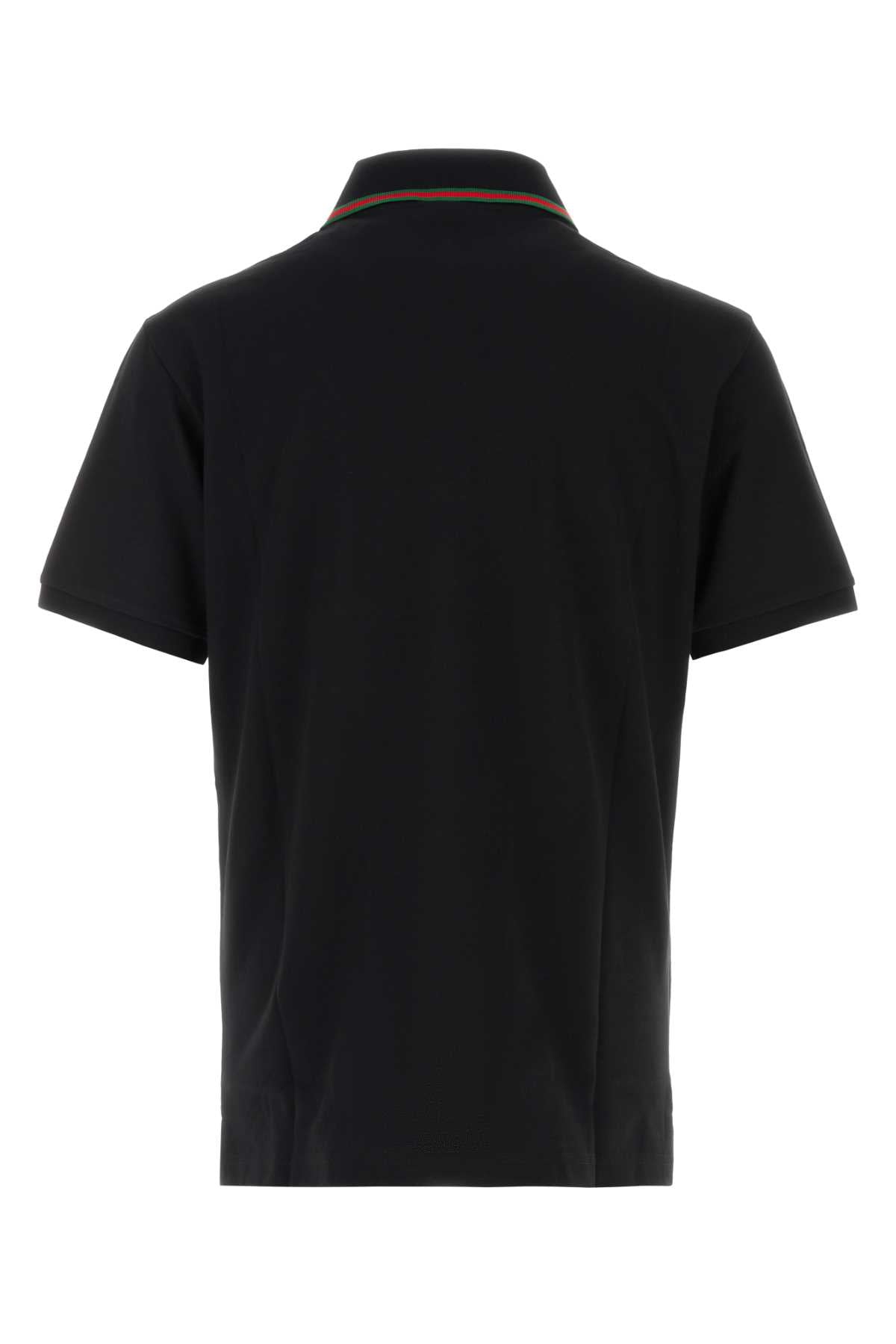 Gucci Men Black Piquet Polo Shirt GUCCI