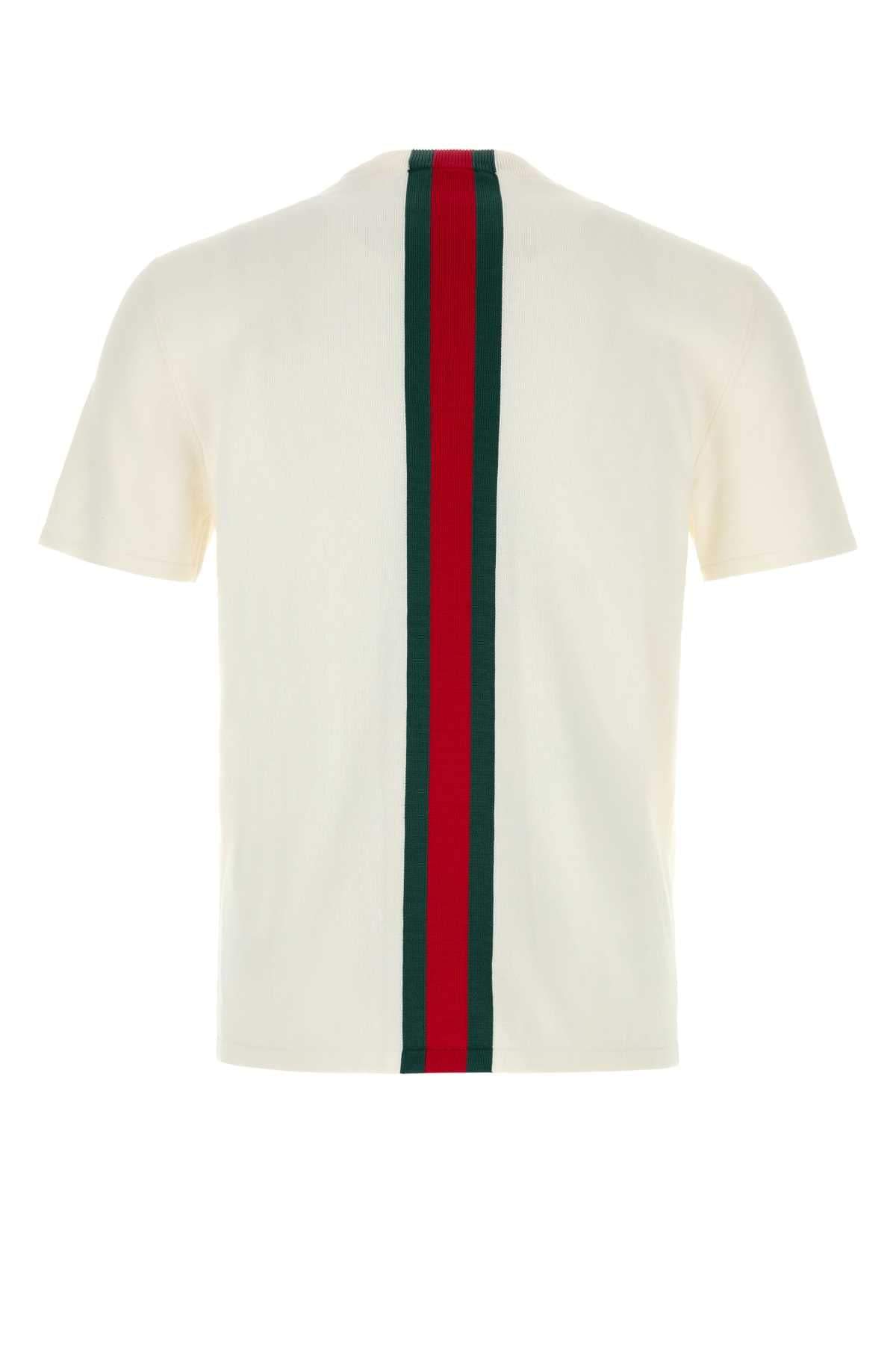 Gucci Men White Knit T-Shirt GUCCI