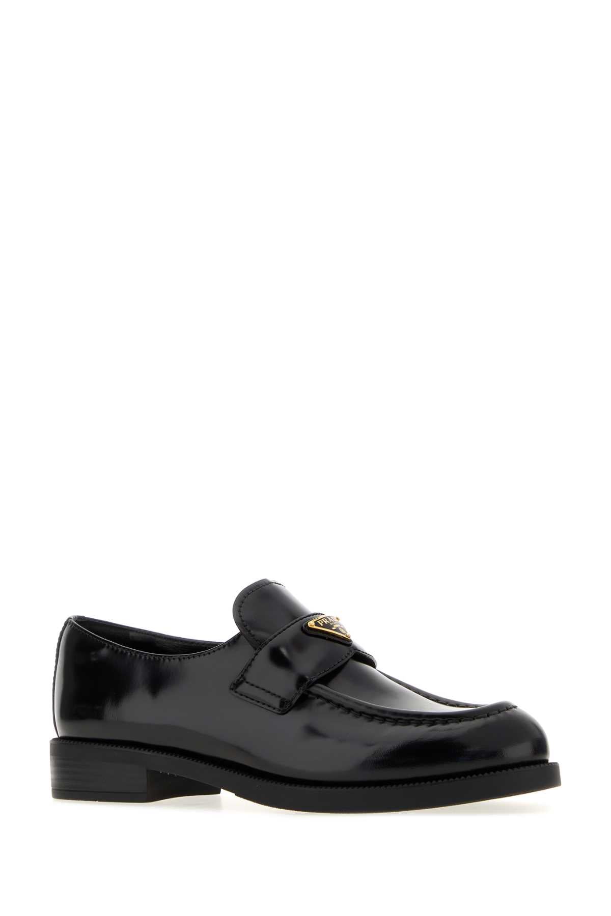 Prada Women Black Leather Loafers PRADA