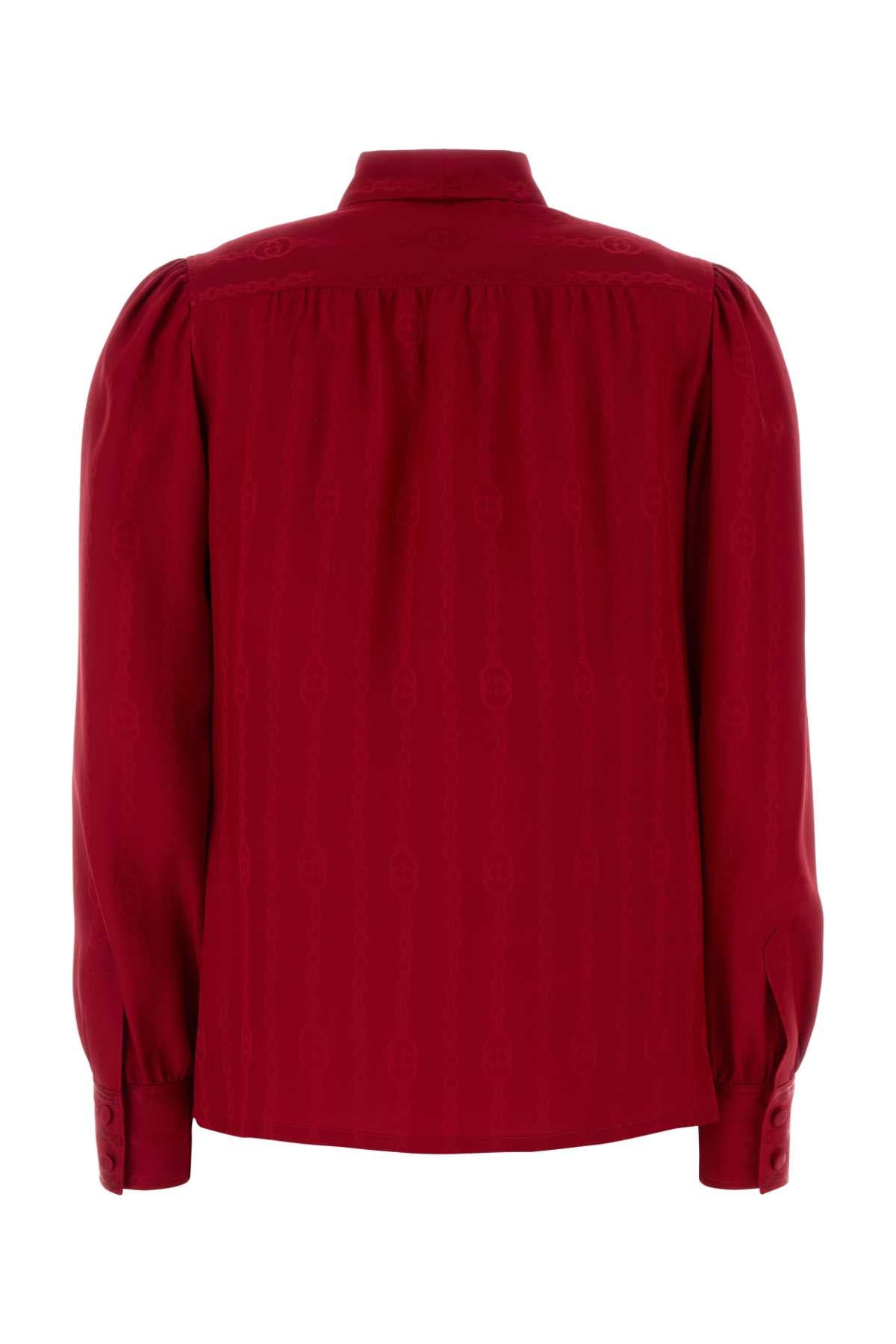 Gucci Women Red Silk Shirt GUCCI