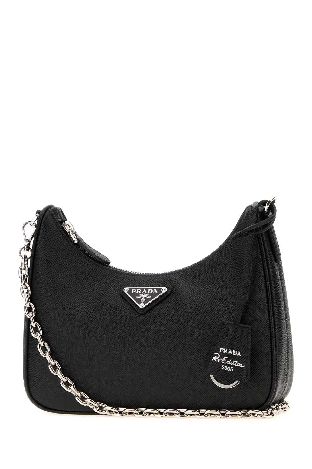 Prada Women Black Leather Re-Edition 2005 Shoulder Bag PRADA