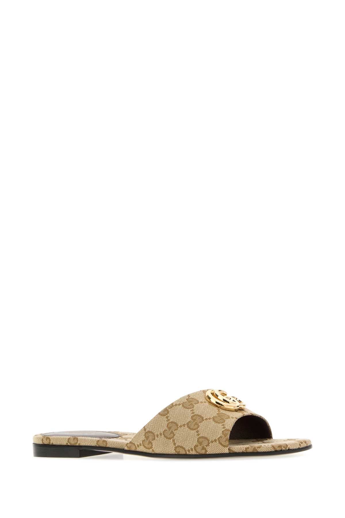 Gucci Women Gg Canvas Slippers GUCCI