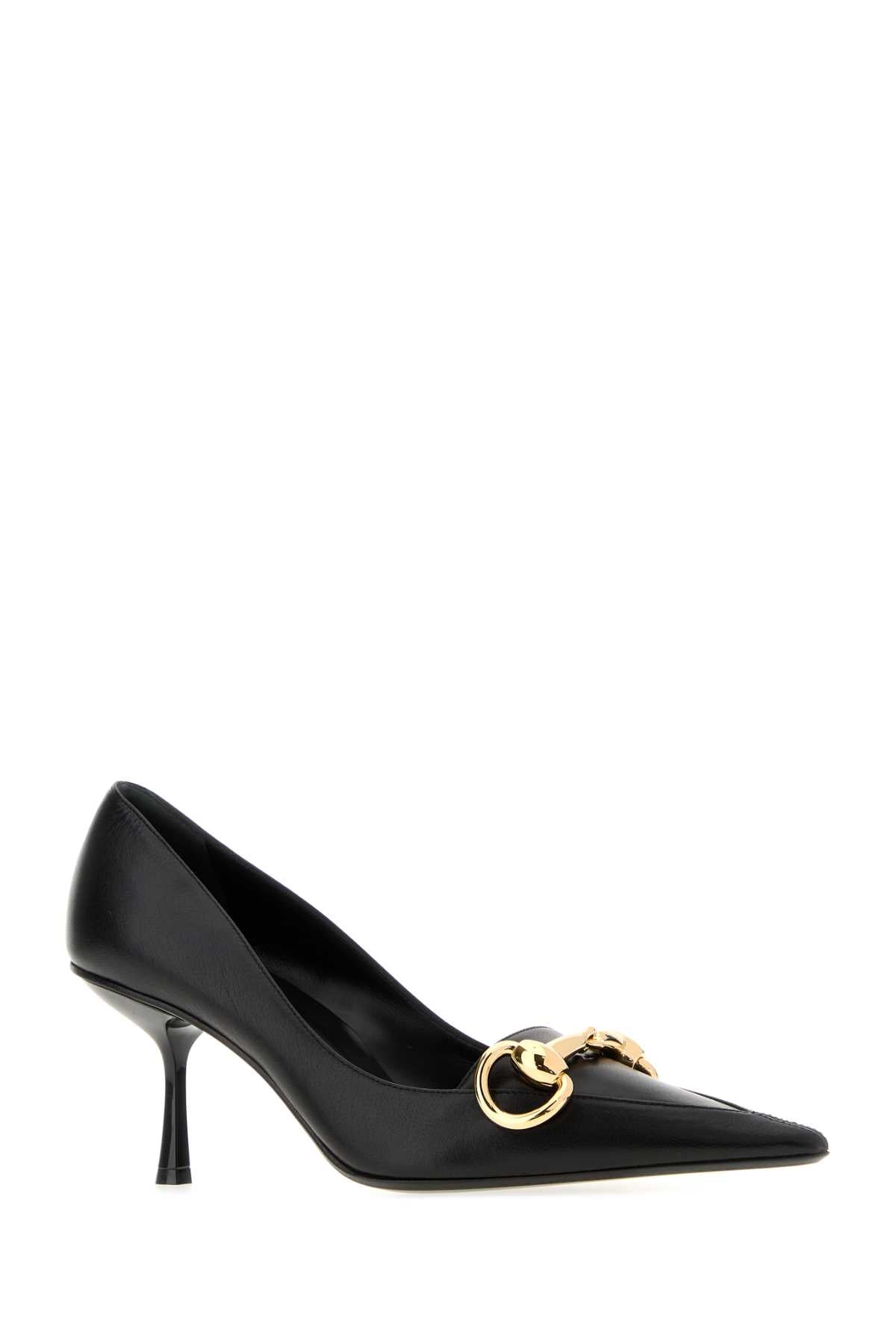Gucci Women Black Leather Boulevard Pumps GUCCI