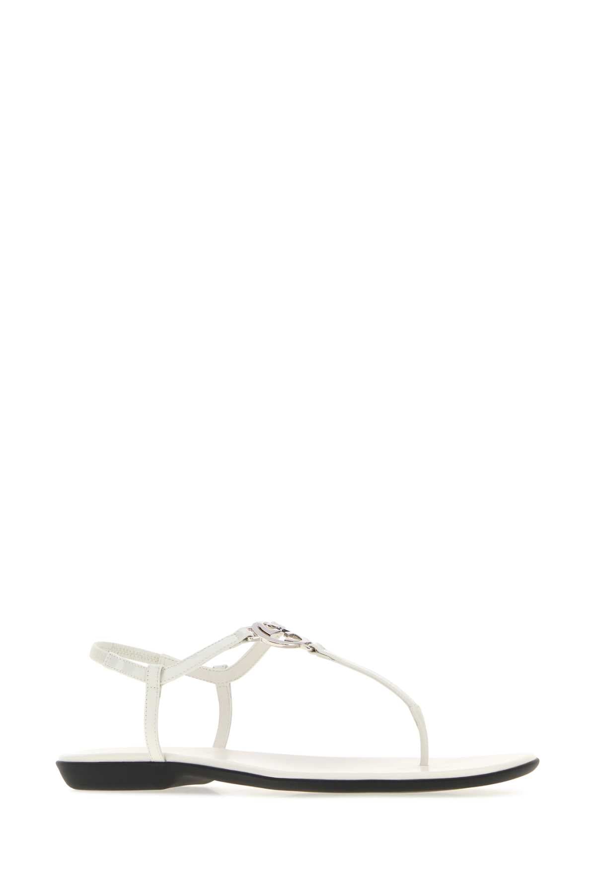 Gucci Women White Leather Sandals GUCCI
