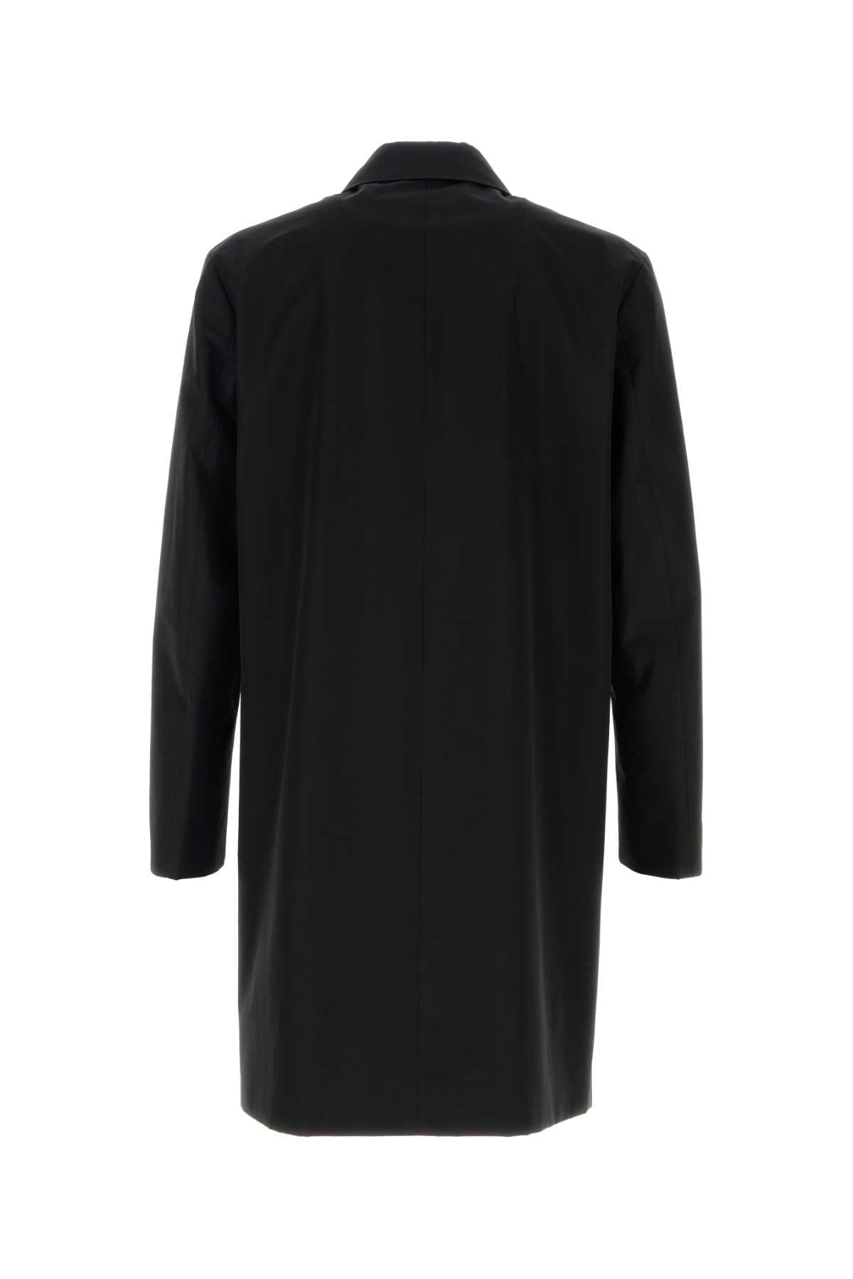 Gucci Men Black Cotton Blend Overcoat GUCCI