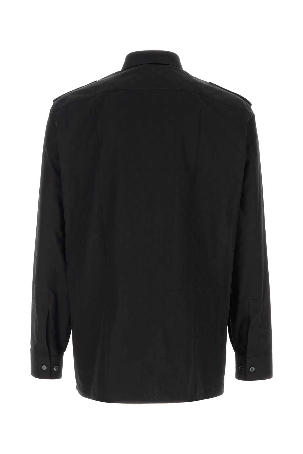 Gucci Men Black Poplin Shirt GUCCI