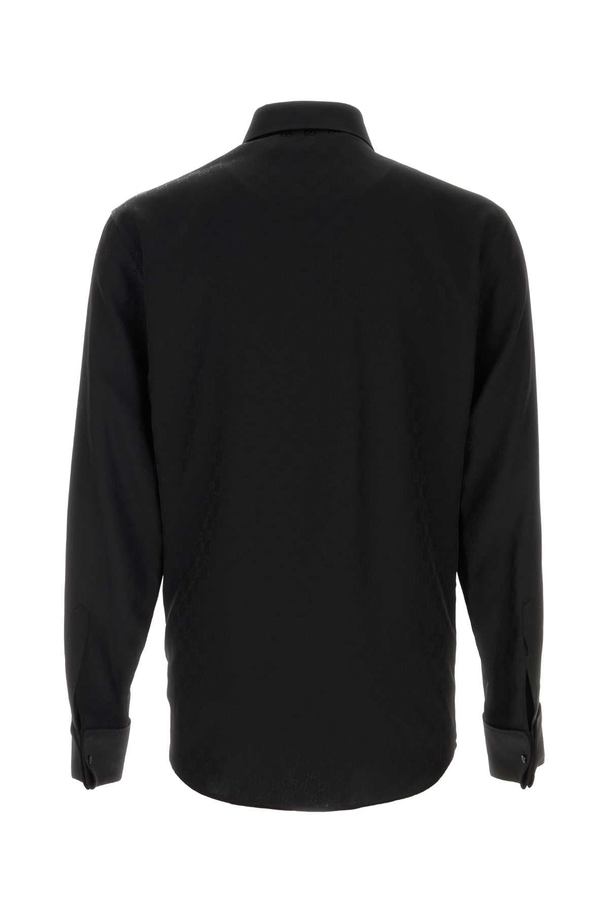 Gucci Men Black Twill Shirt GUCCI