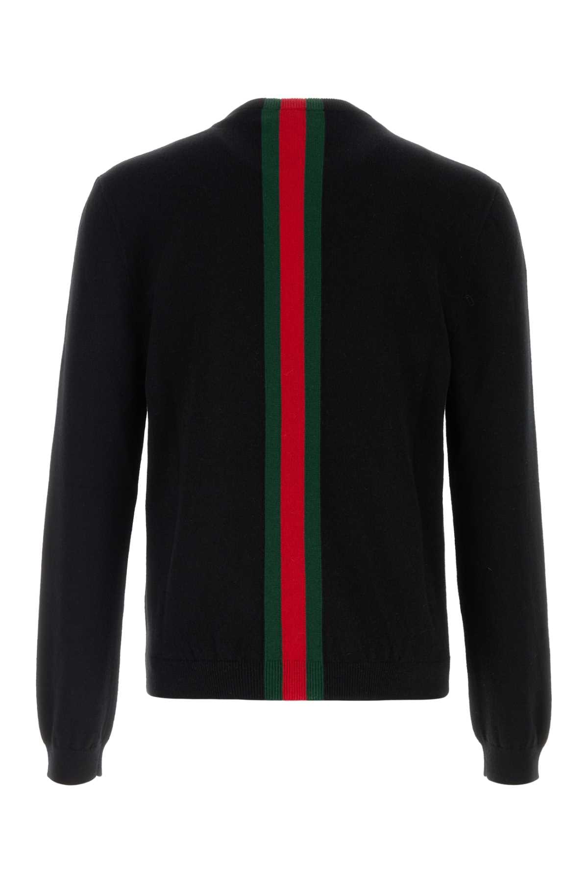 Gucci Men Black Cashmere Sweater GUCCI
