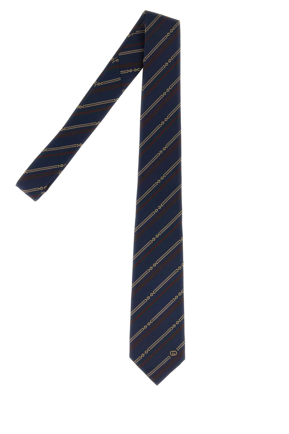 Gucci Men Embroidered Jacquard Tie GUCCI