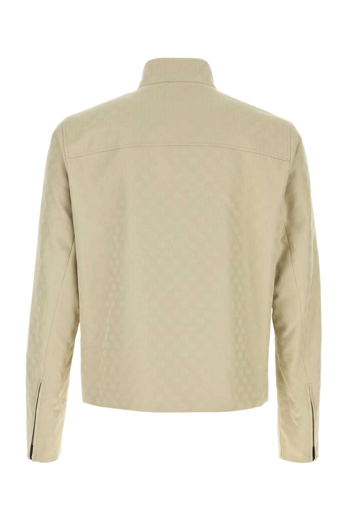 Gucci Men Sand Gg Cotton Jacket GUCCI