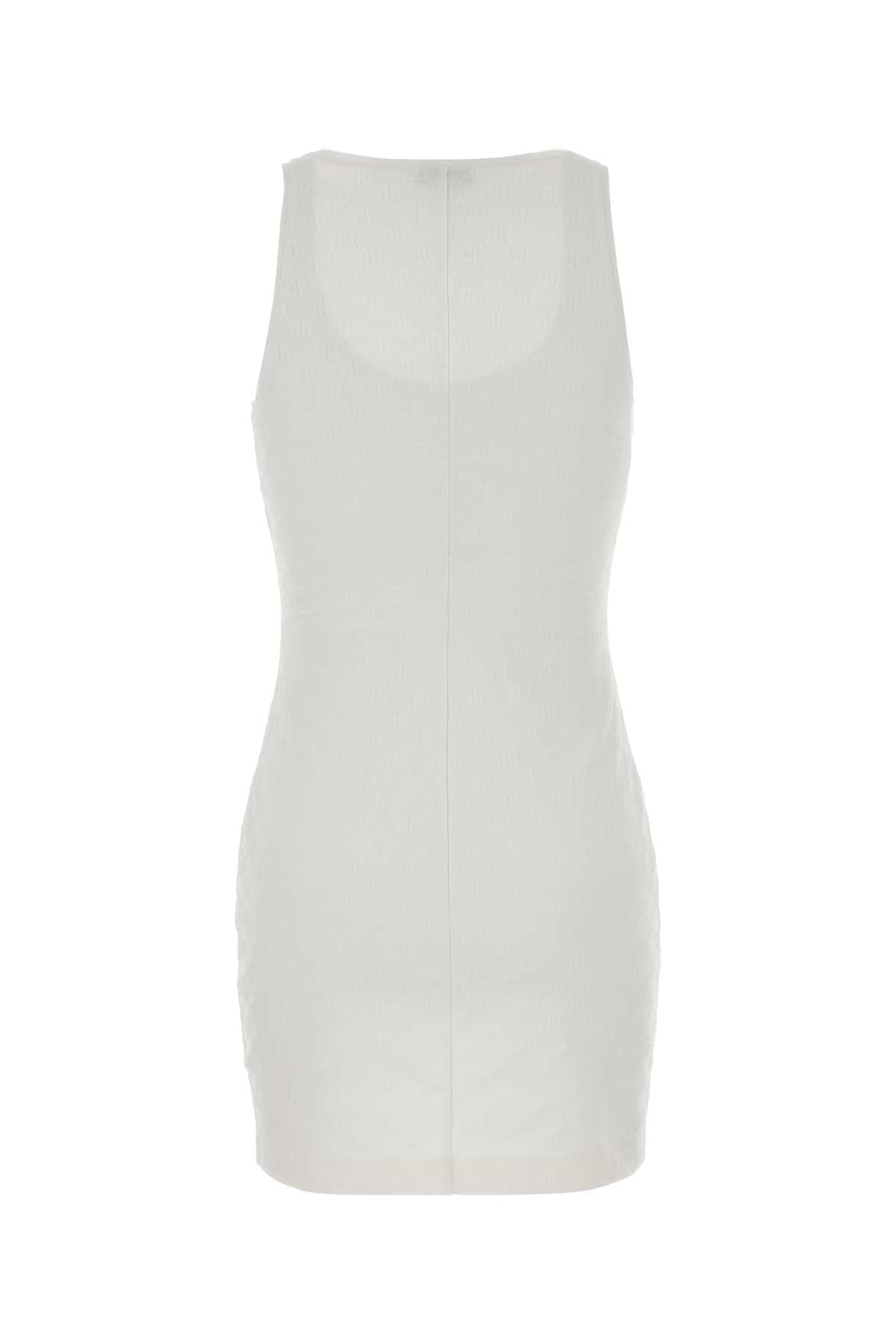 Gucci Women White Gg Jacquard Mini Dress GUCCI