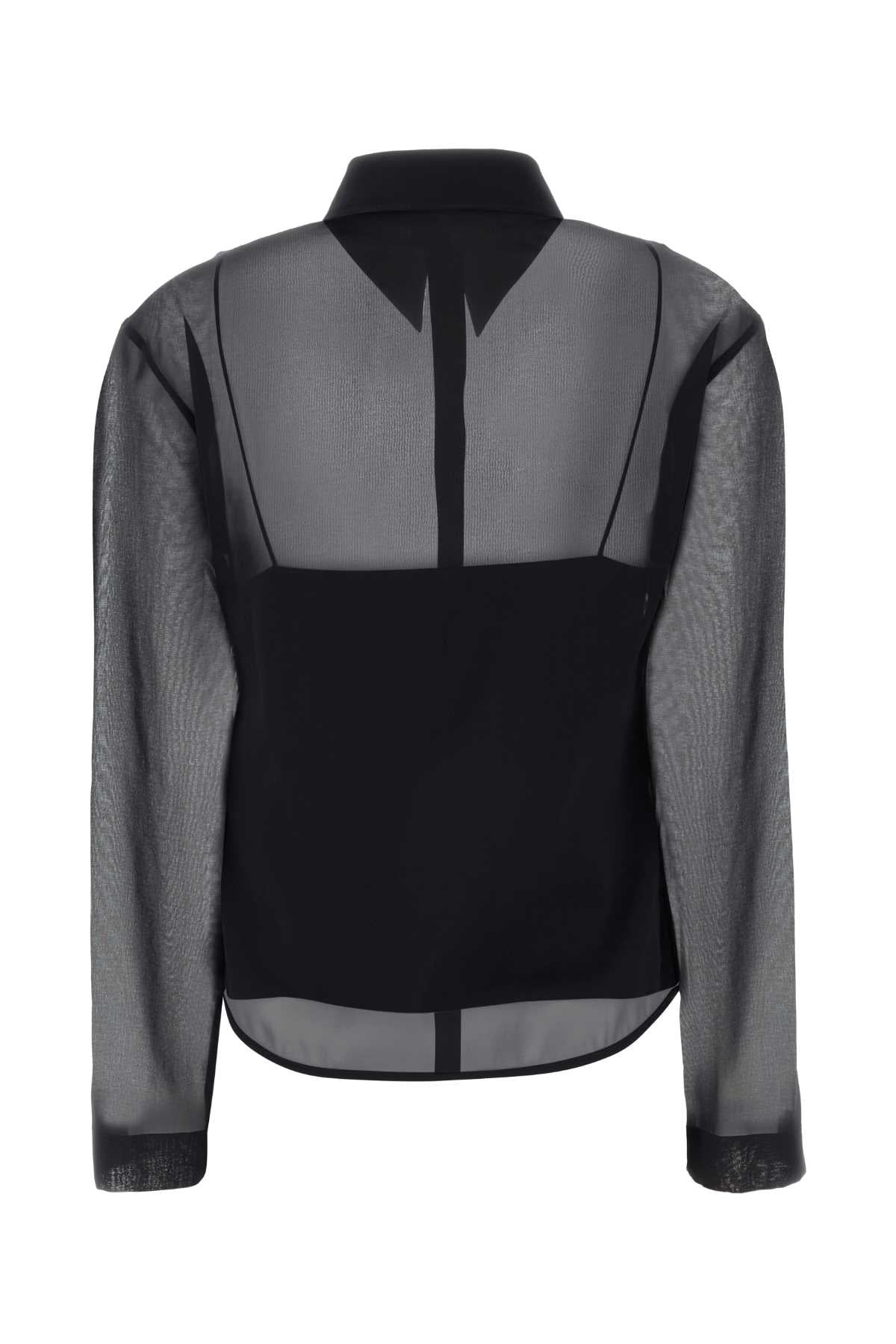 Gucci Women Black Chiffon Shirt GUCCI