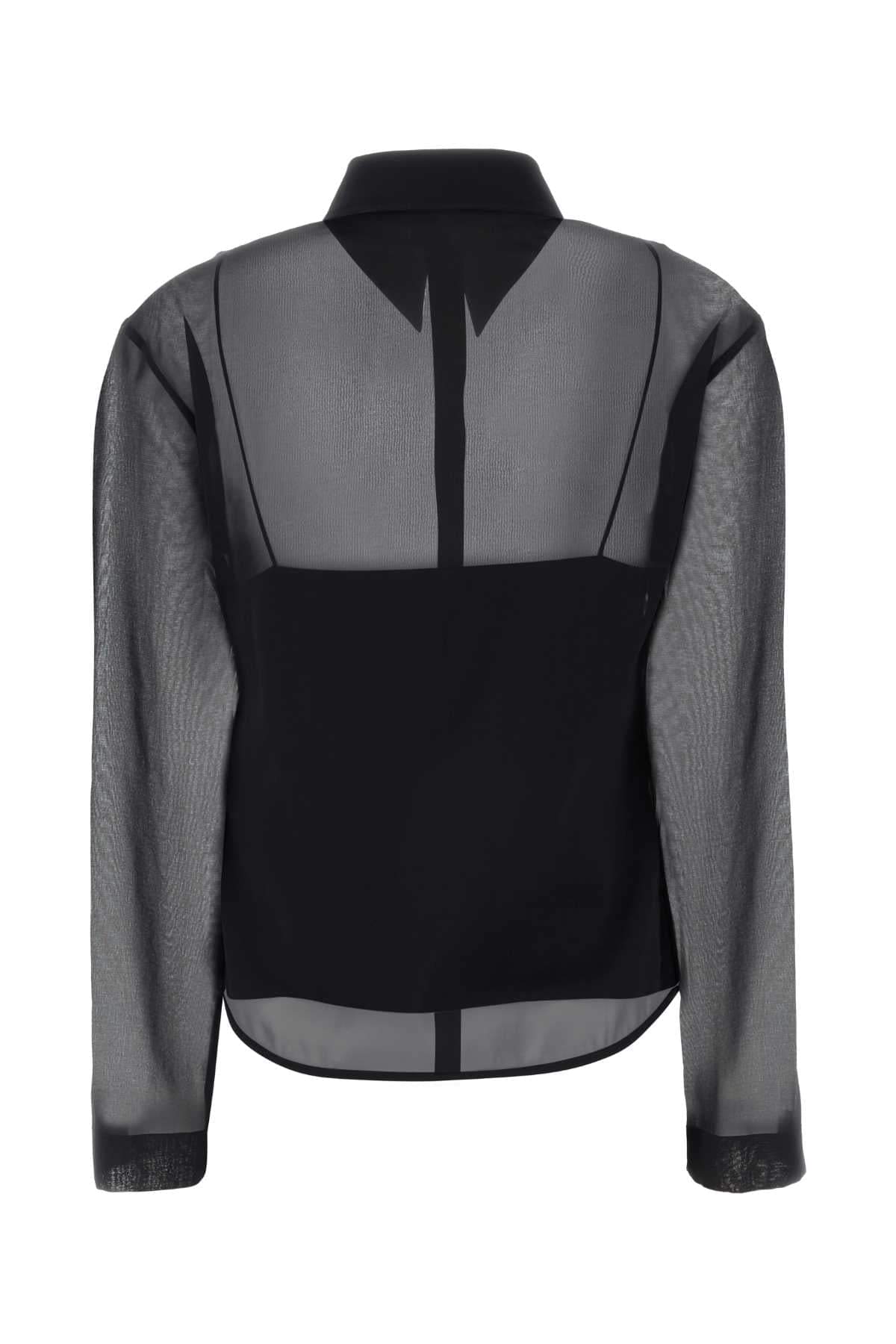 Gucci Women Black Chiffon Shirt GUCCI