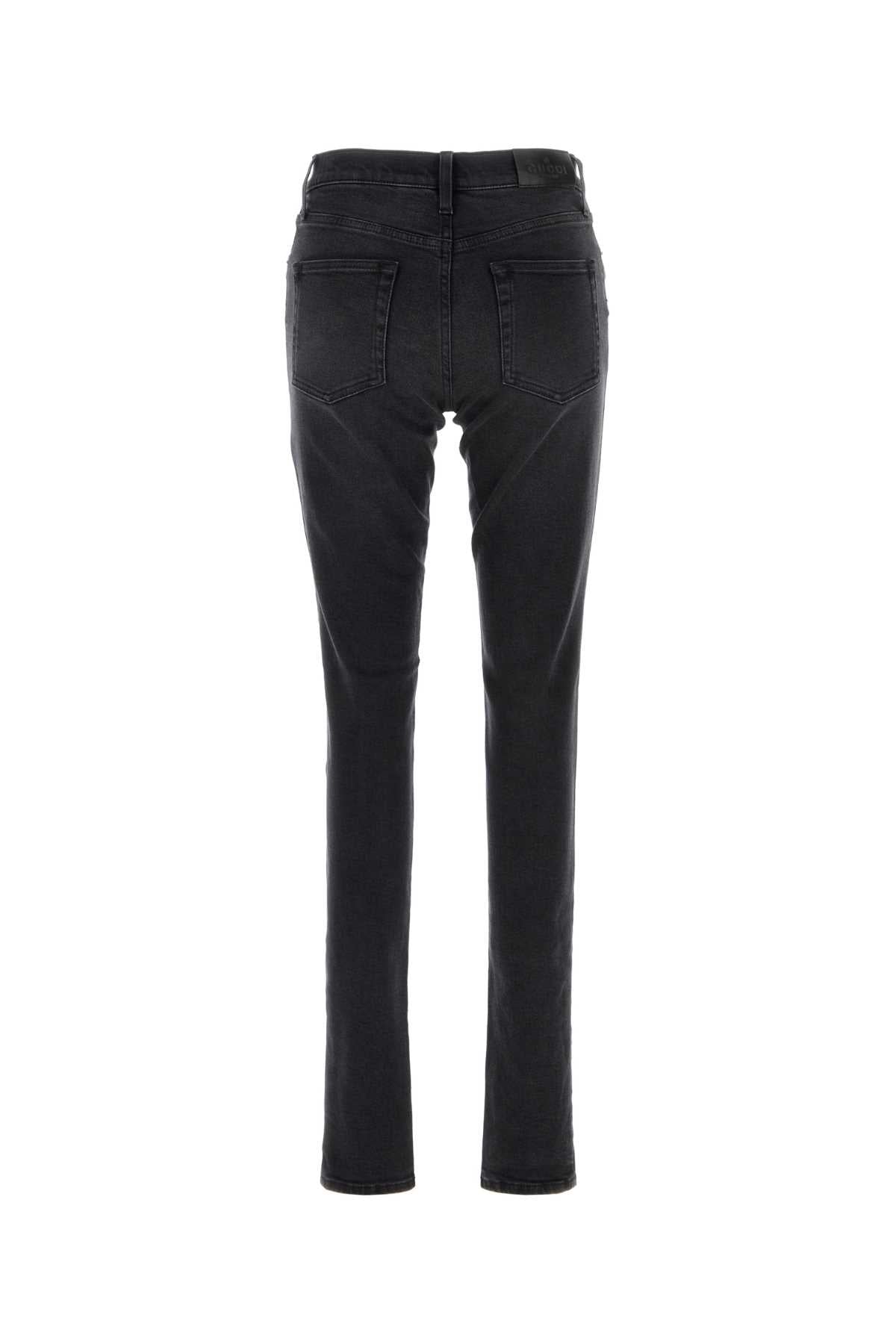 Gucci Women Black Stretch Denim Jeans GUCCI