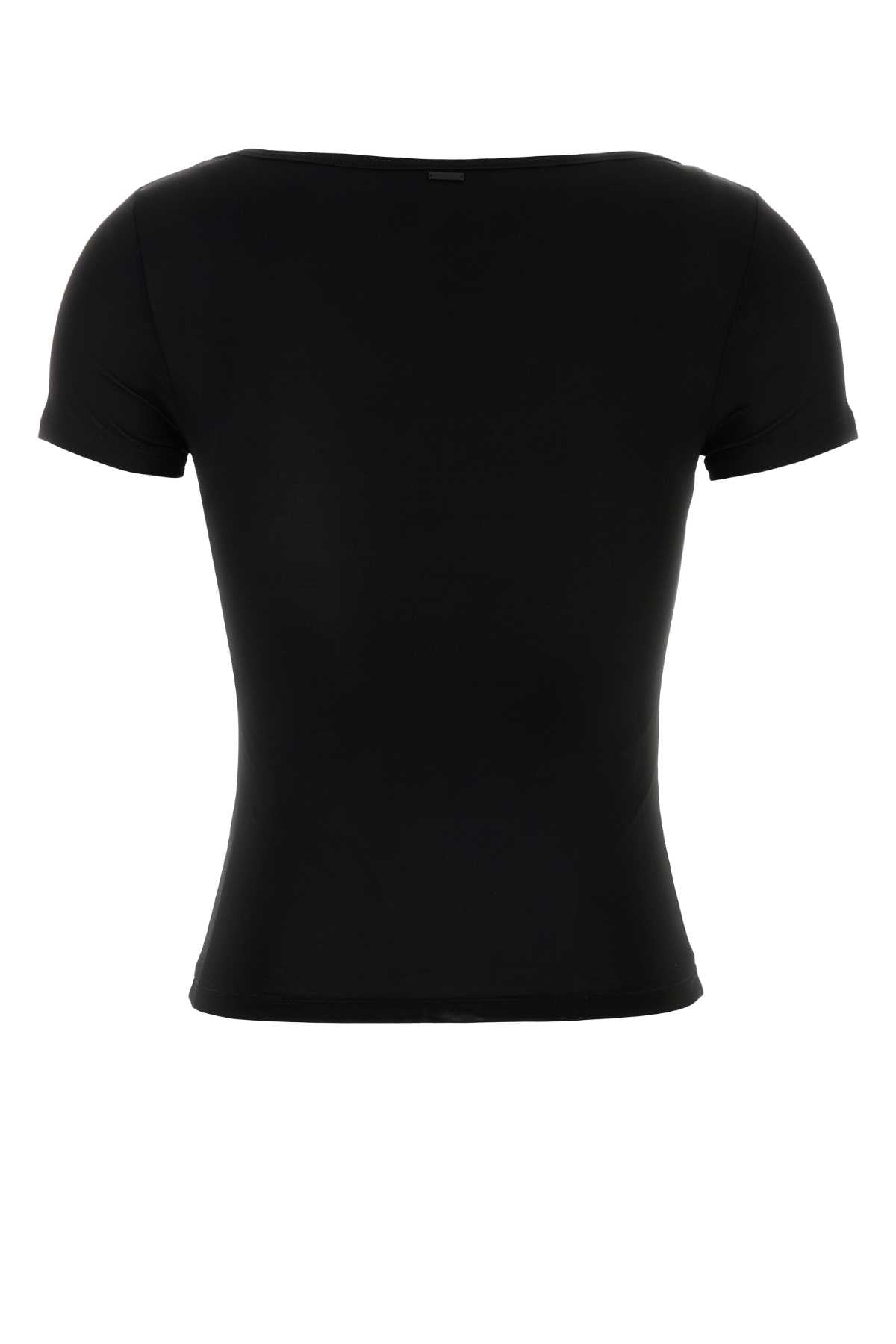 Gucci Women Black Stretch Jersey T-Shirt GUCCI
