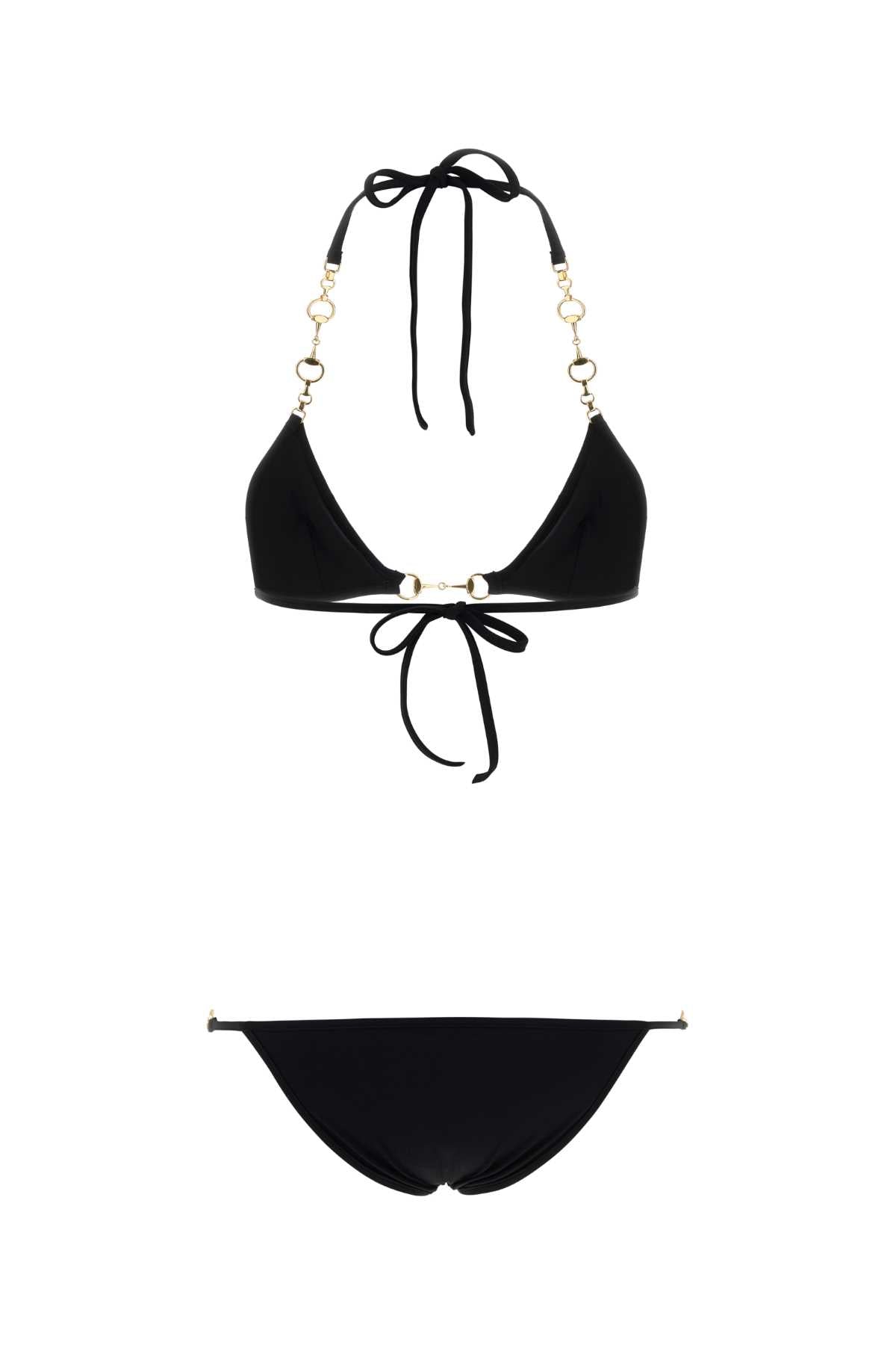 Gucci Women Black Stretch Nylon Bikini GUCCI