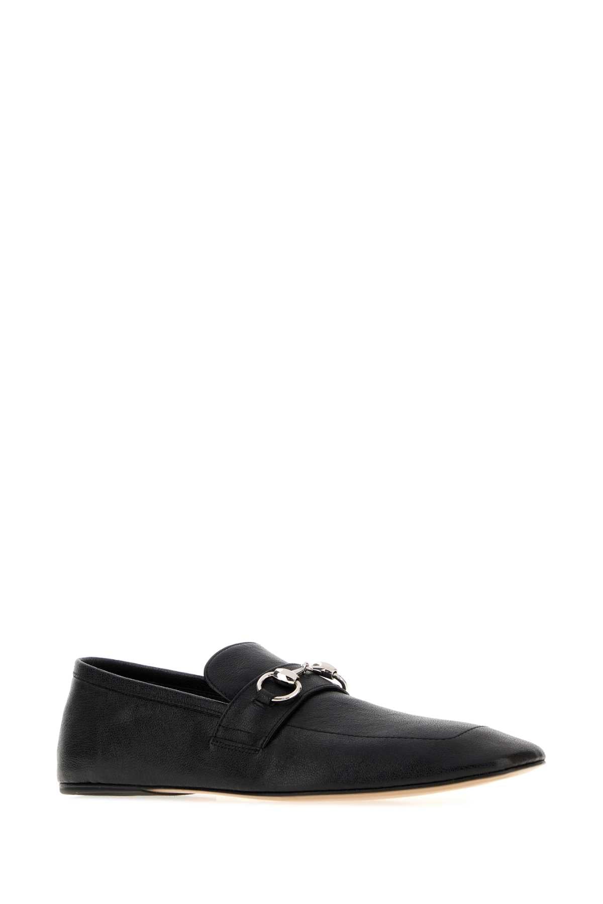 Gucci Women Black Leather Ragazzo Loafers GUCCI