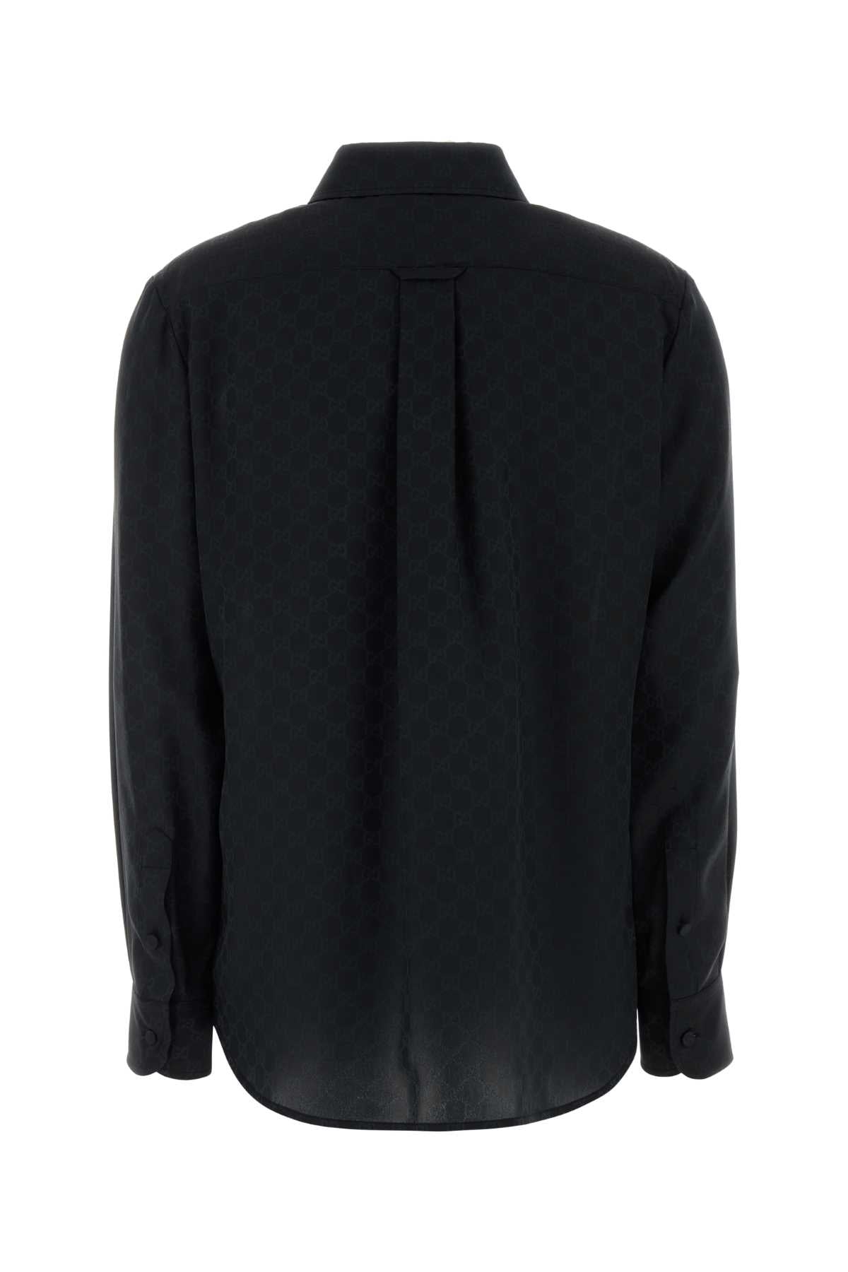 Gucci Women Black Crepe Shirt GUCCI
