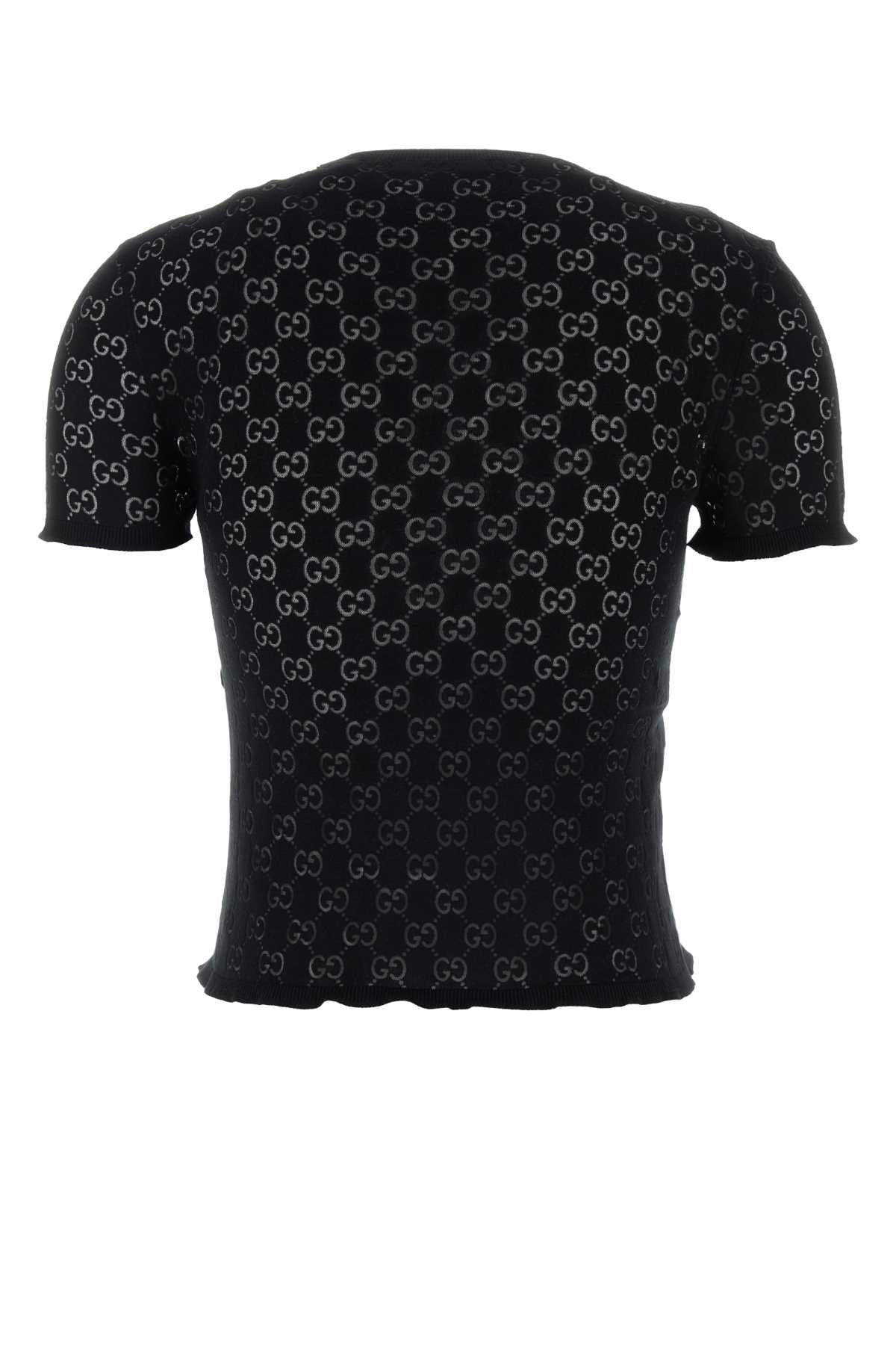 Gucci Women Black Gg Cotton Blend T-Shirt GUCCI