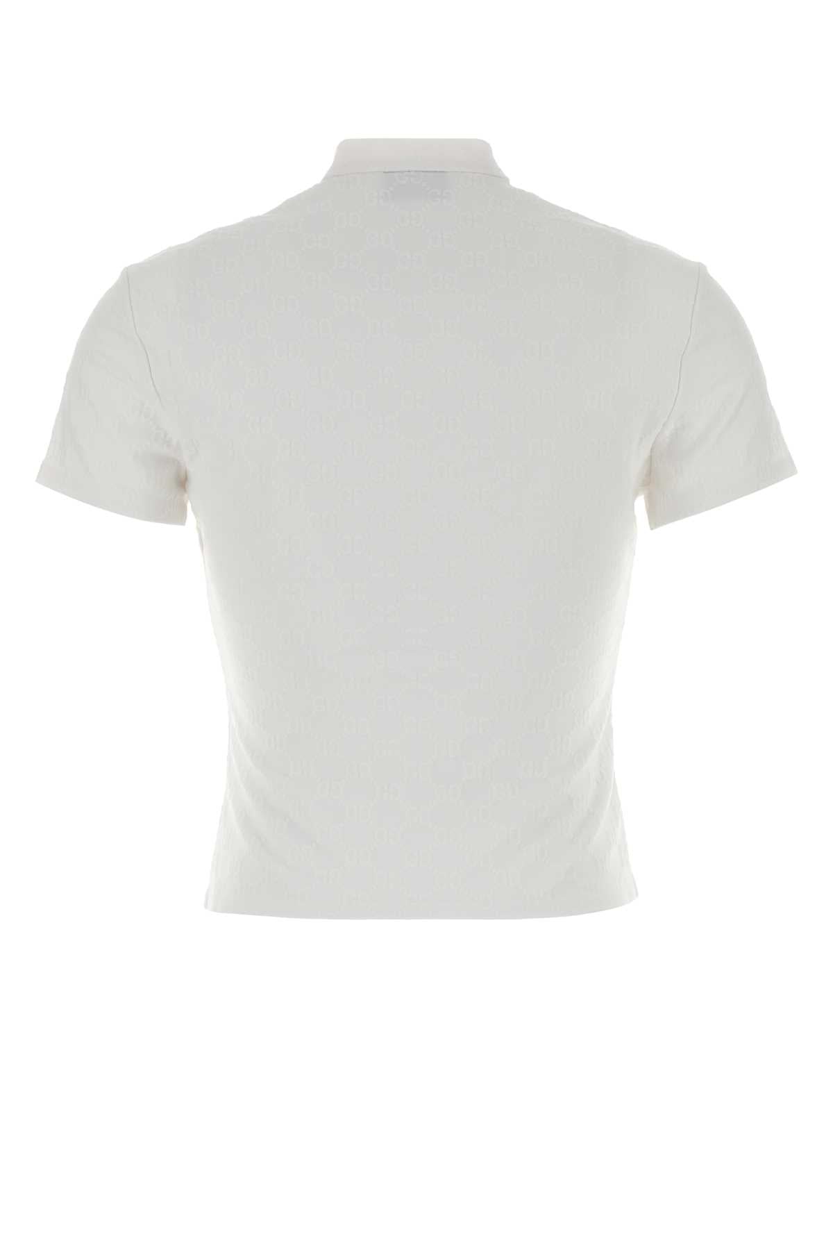 Gucci Women White Gg Jacquard Top GUCCI