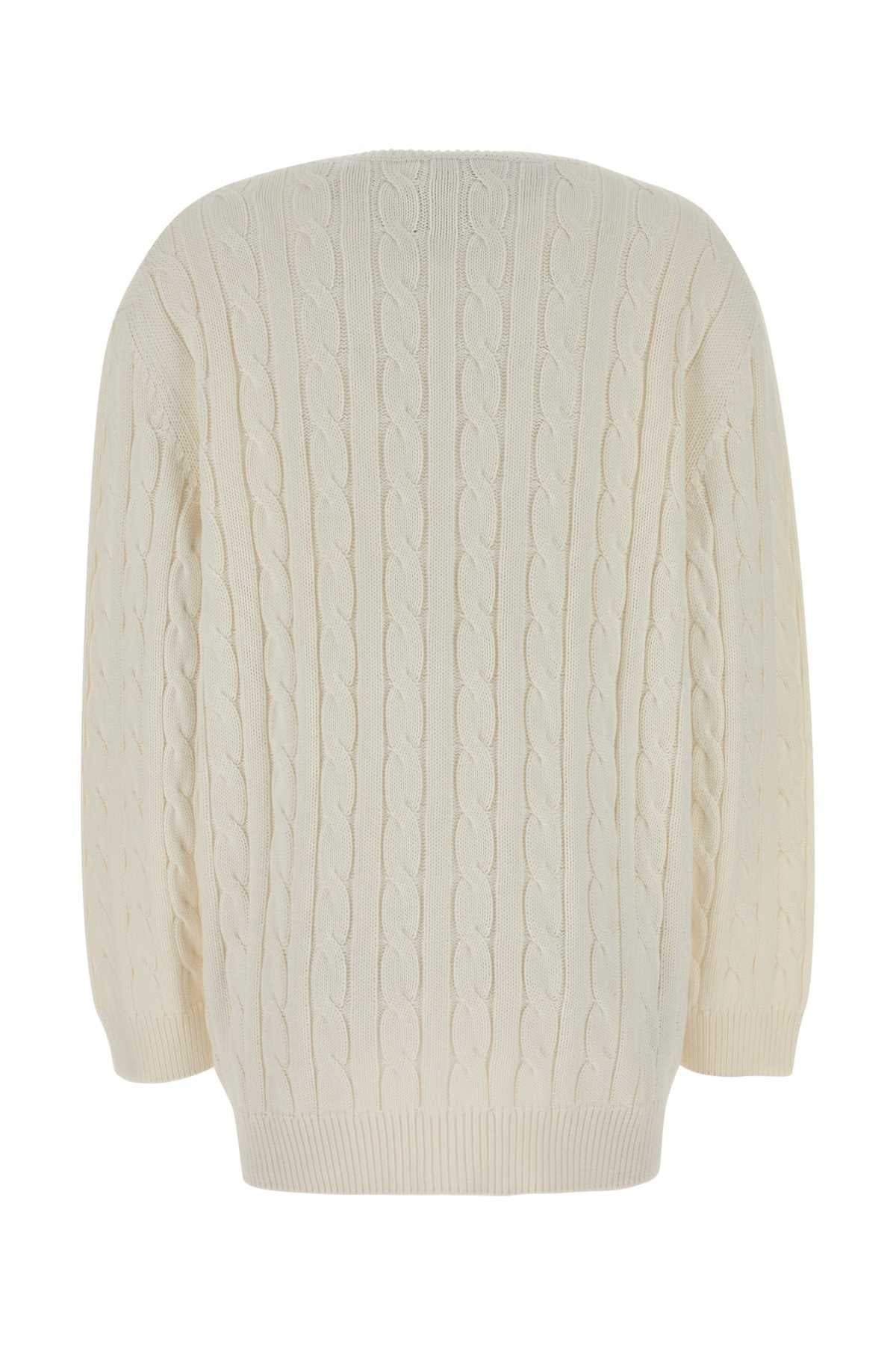 Prada Women White Cotton Cardigan PRADA