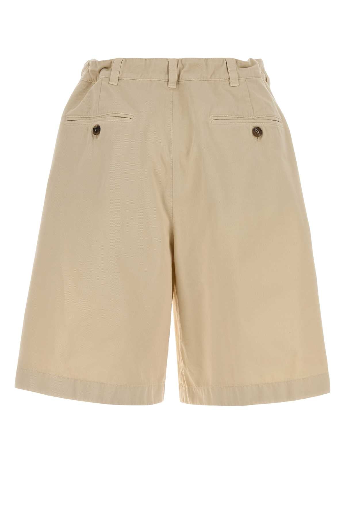 Prada Women Sand Gabardine Bermuda Shorts PRADA