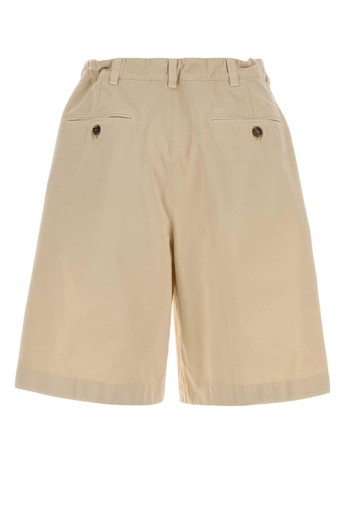 Prada Women Sand Gabardine Bermuda Shorts PRADA