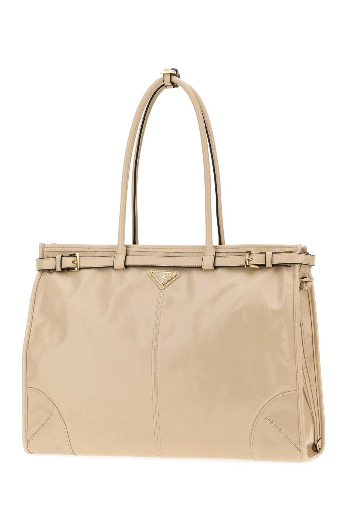 Prada Women Sand Leather Shoulder Bag PRADA