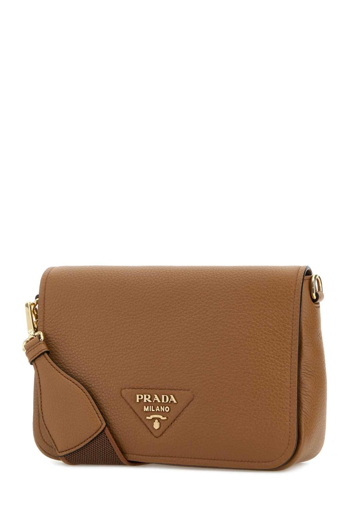Prada Women Brown Leather Crossbody Bag PRADA