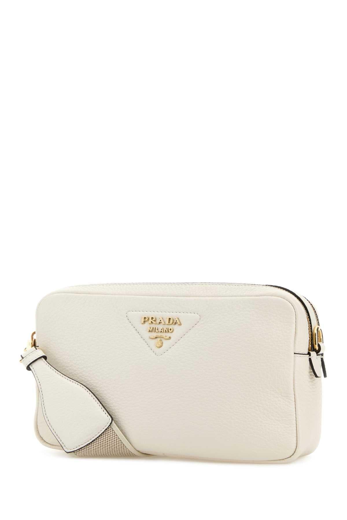 Prada Women White Leather Crossbody Bag PRADA