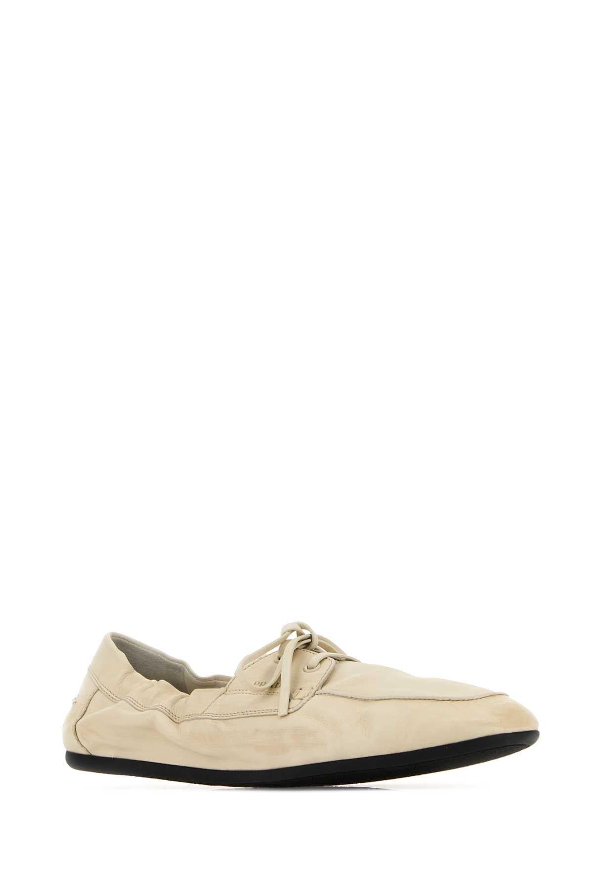 Prada Women Ivory Leather Loafers PRADA