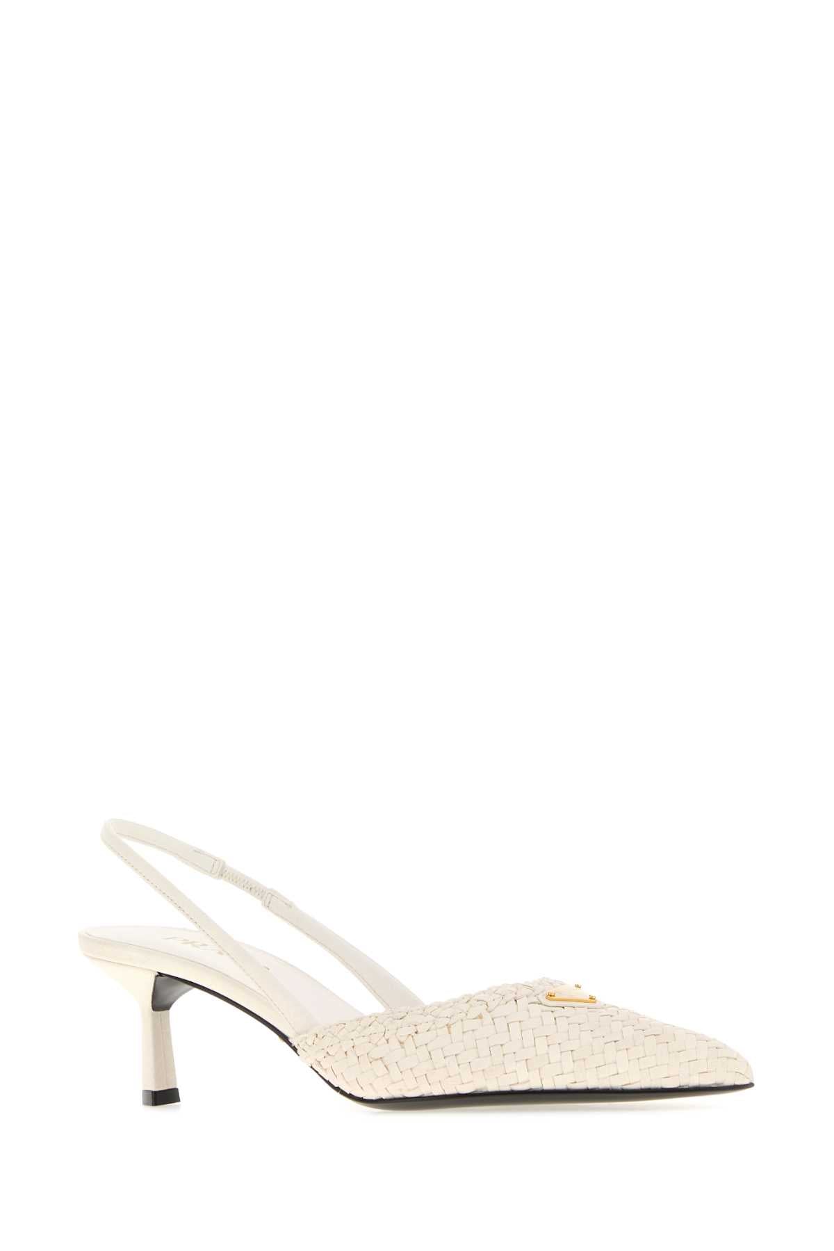 Prada Women White Leather Pumps PRADA