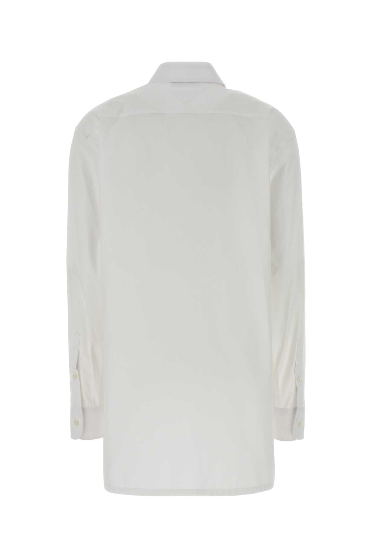 Prada Women White Poplin Shirt PRADA