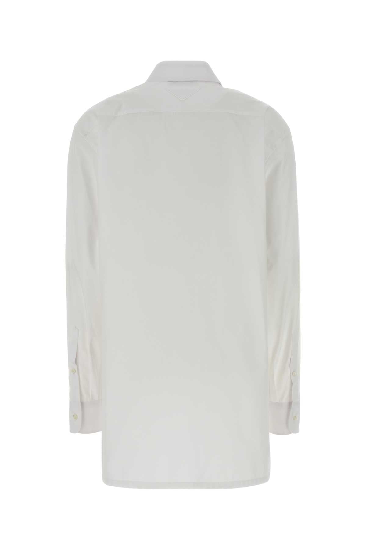 Prada Women White Poplin Shirt PRADA