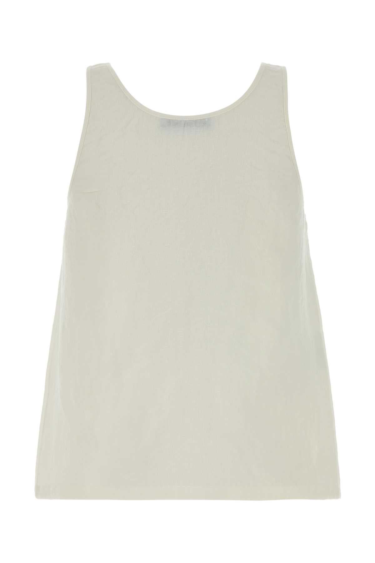 Prada Women White Linen Top PRADA