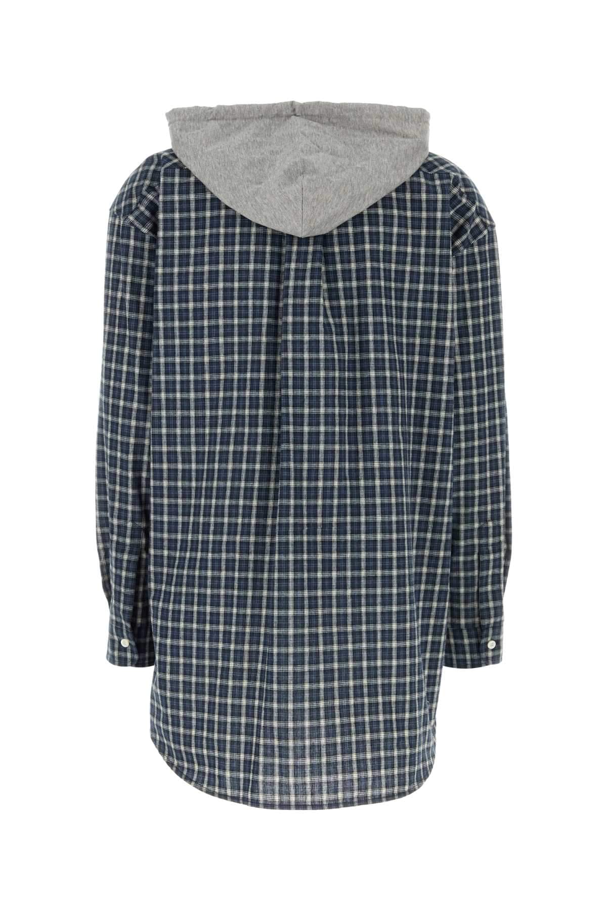 Miu Miu Women Embroidered Flannel Shirt MIU MIU