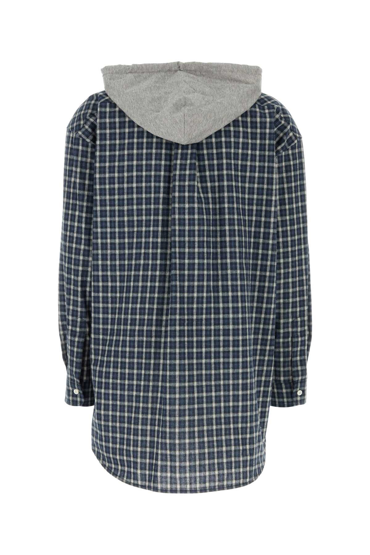 Miu Miu Women Embroidered Flannel Shirt MIU MIU