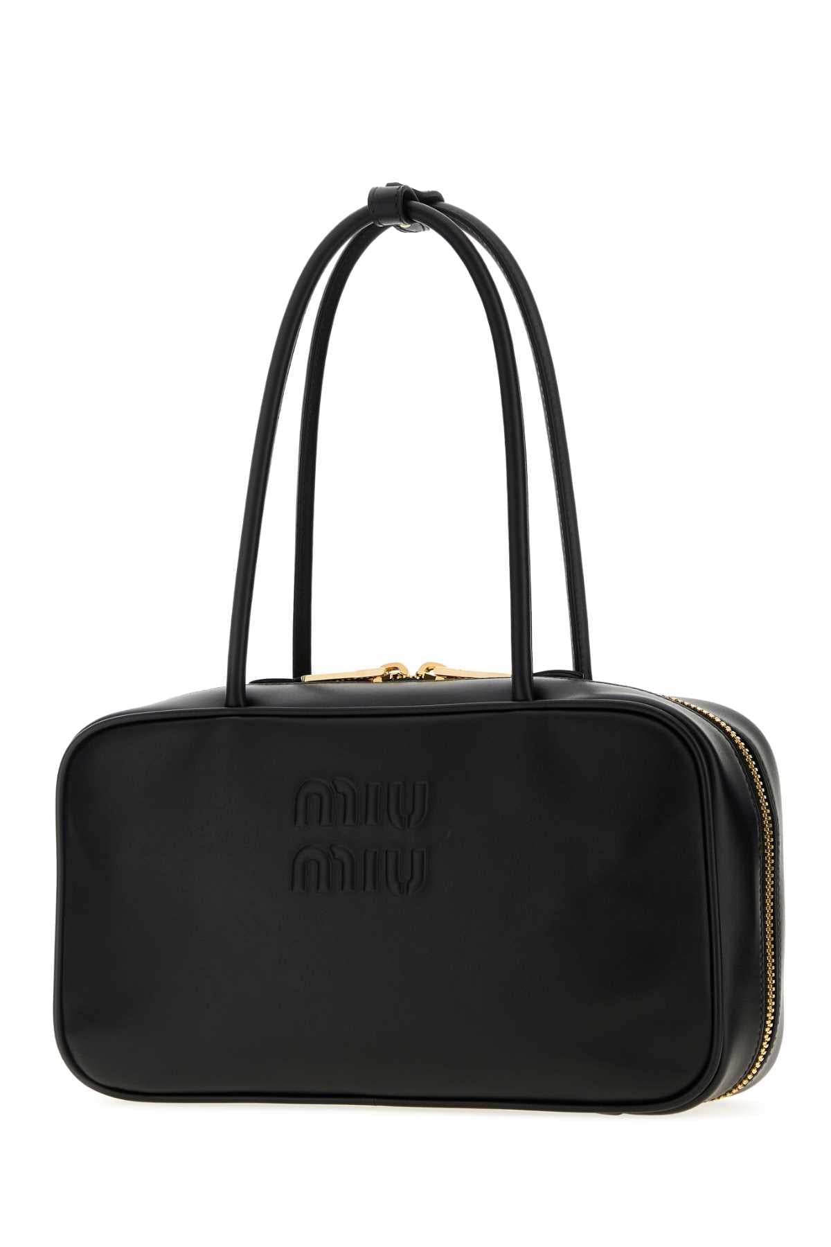Miu Miu Women Black Leather Shoulder Bag MIU MIU