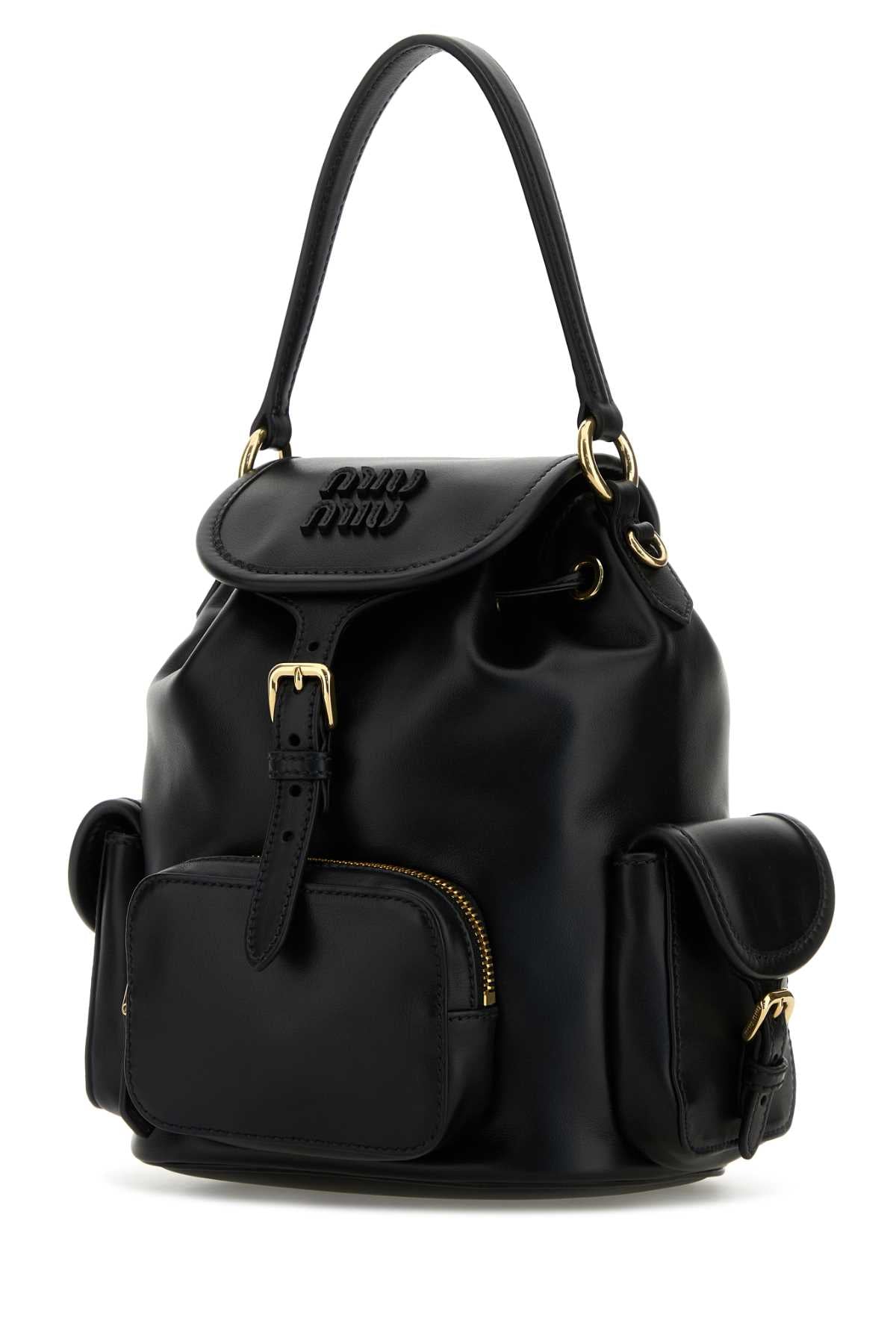 Miu Miu Women Black Leather Backpack MIU MIU