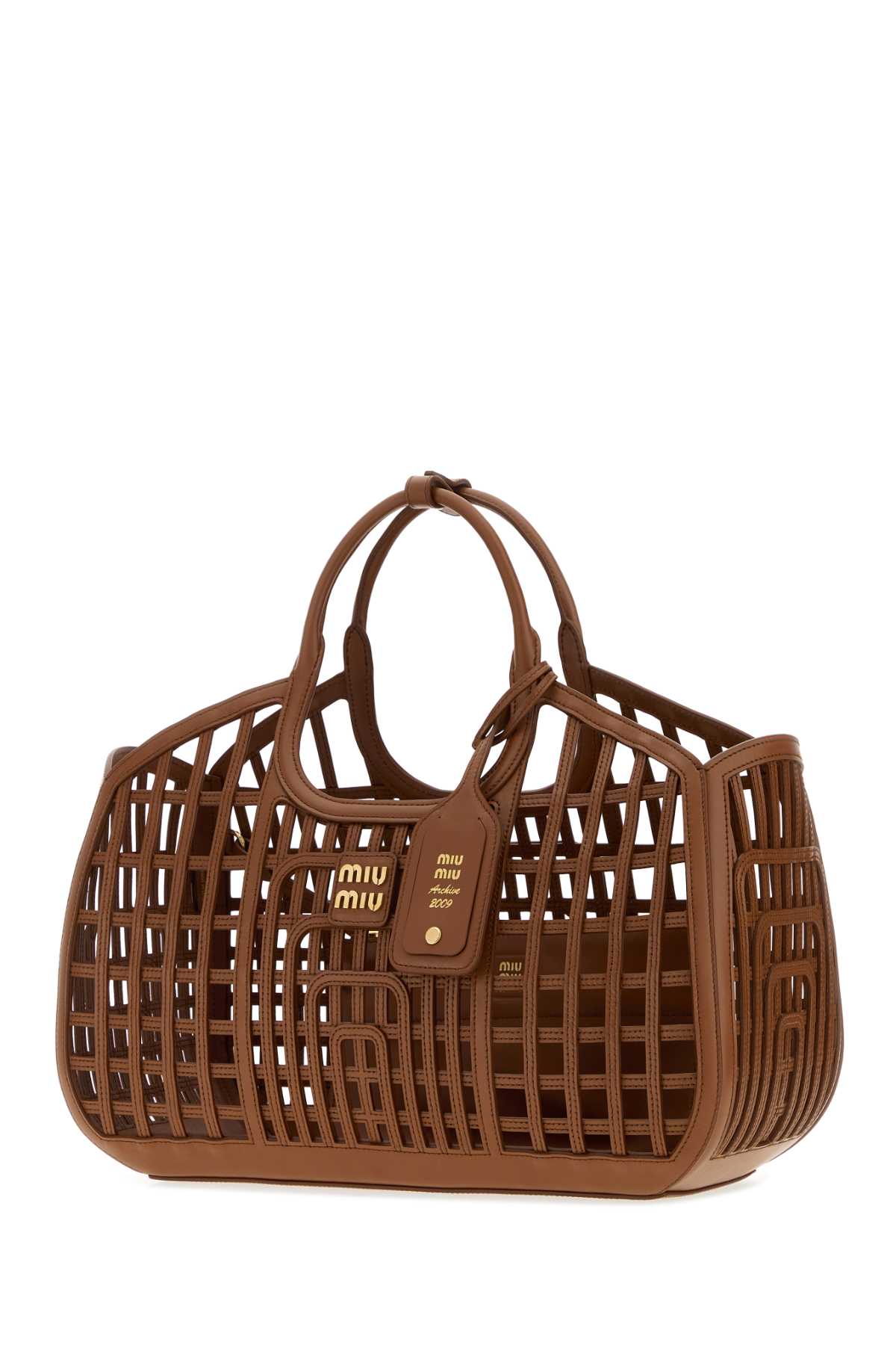 Miu Miu Women Brown Leather Shopping Bag MIU MIU