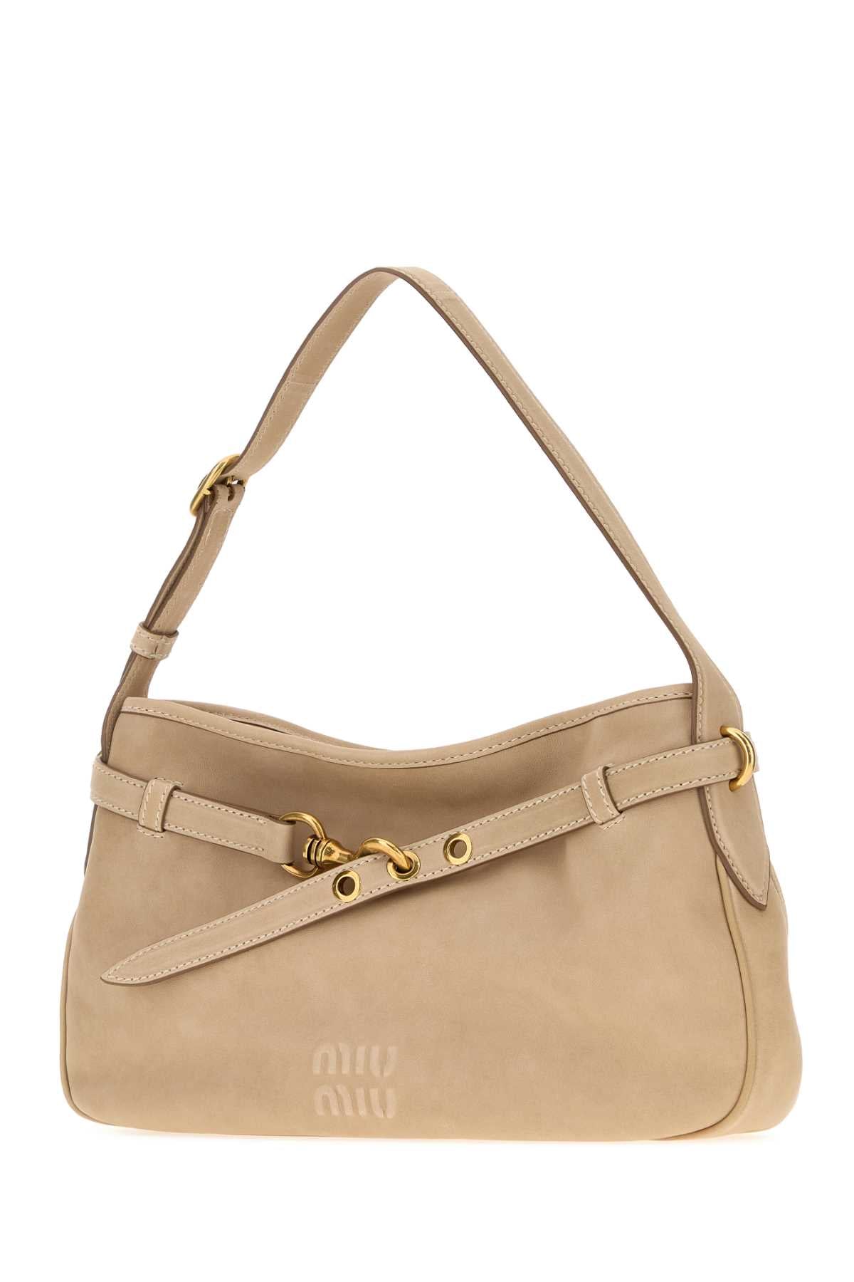 Miu Miu Women Sand Nappa Leather Shoulder Bag MIU MIU