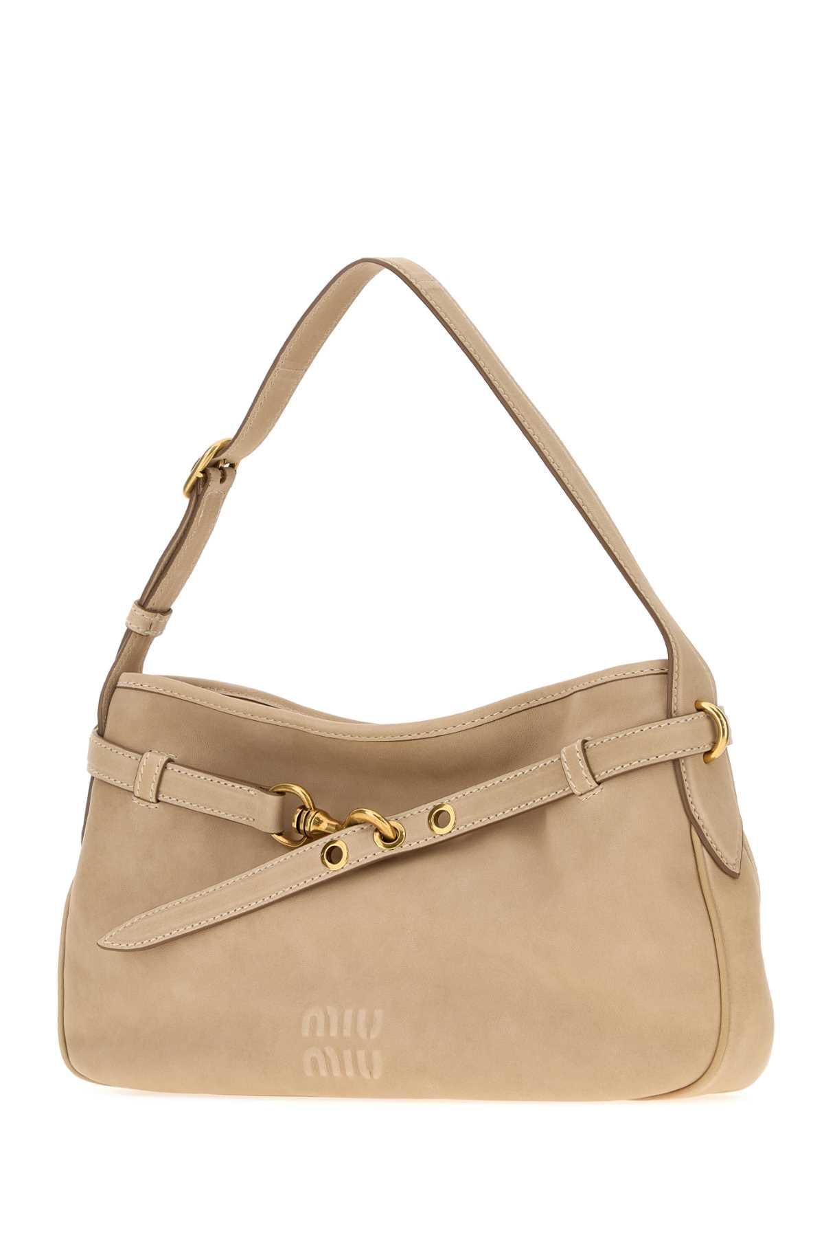 Miu Miu Women Sand Nappa Leather Shoulder Bag MIU MIU