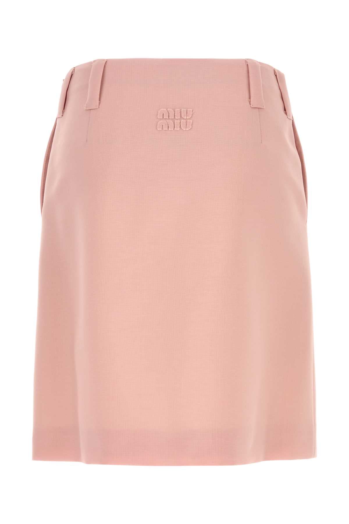 Miu Miu Women Pink Mohair Blend Mini Skirt MIU MIU