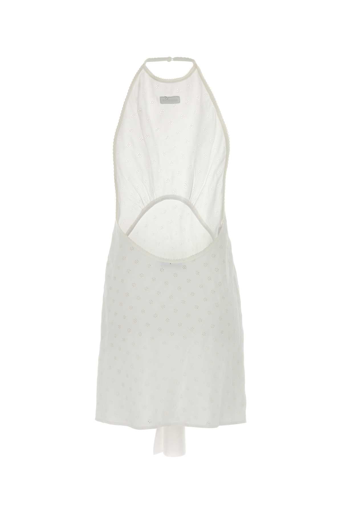 Miu Miu Women White Viscose Blend Mini Dress MIU MIU