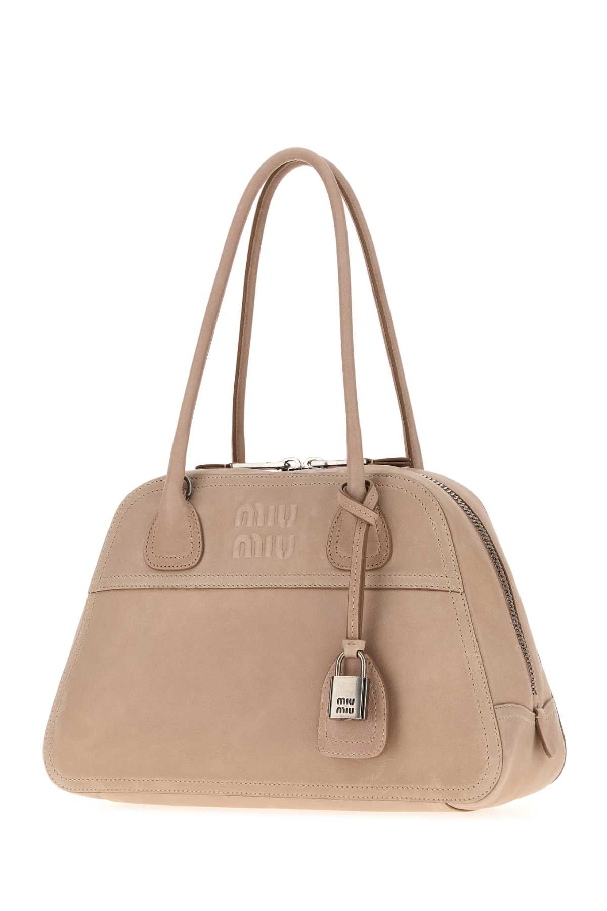 Miu Miu Women Powder Pink Nappa Leather Vivant Shoulder Bag MIU MIU