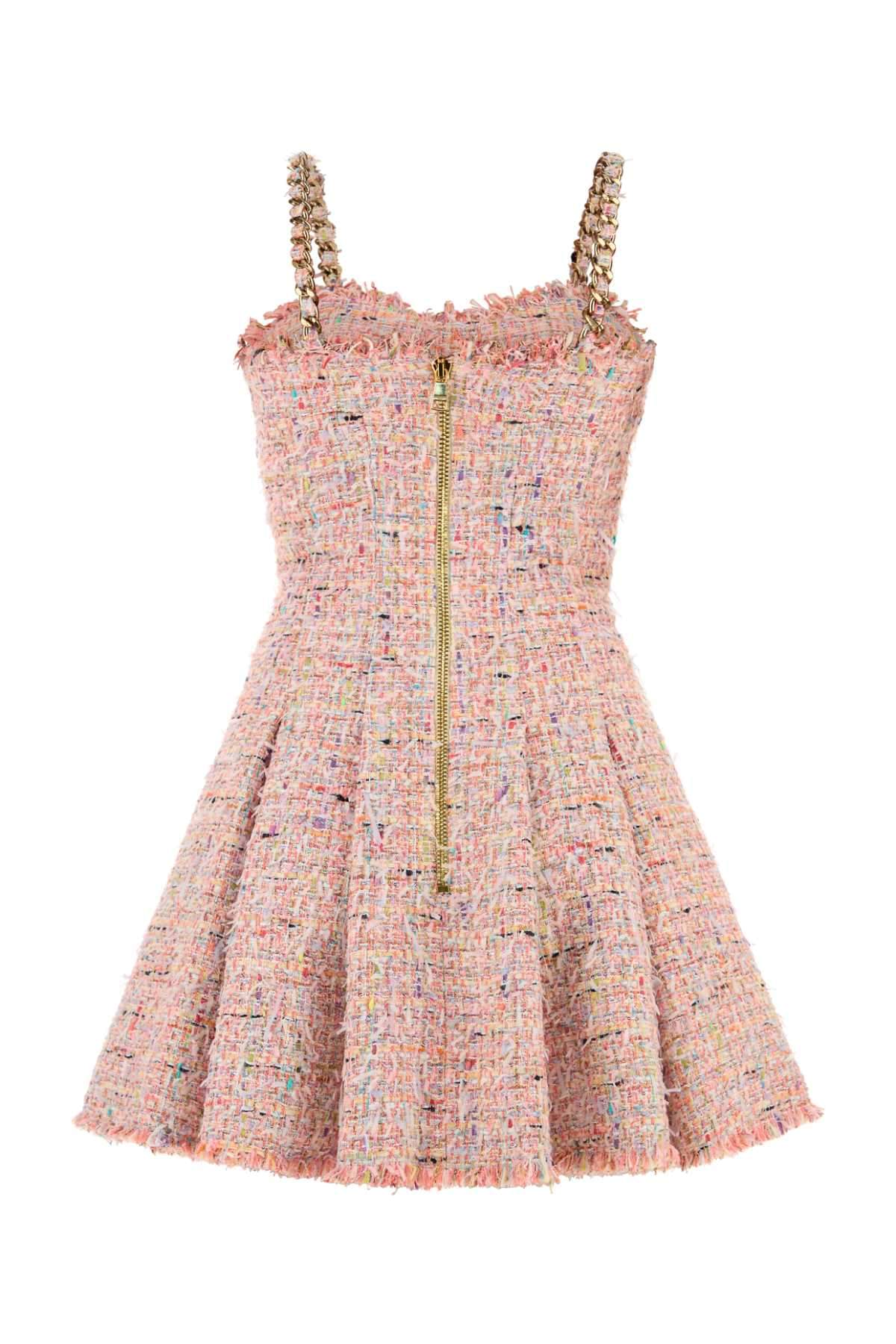 Balmain Women Multicolor Tweed Mini Dress BALMAIN