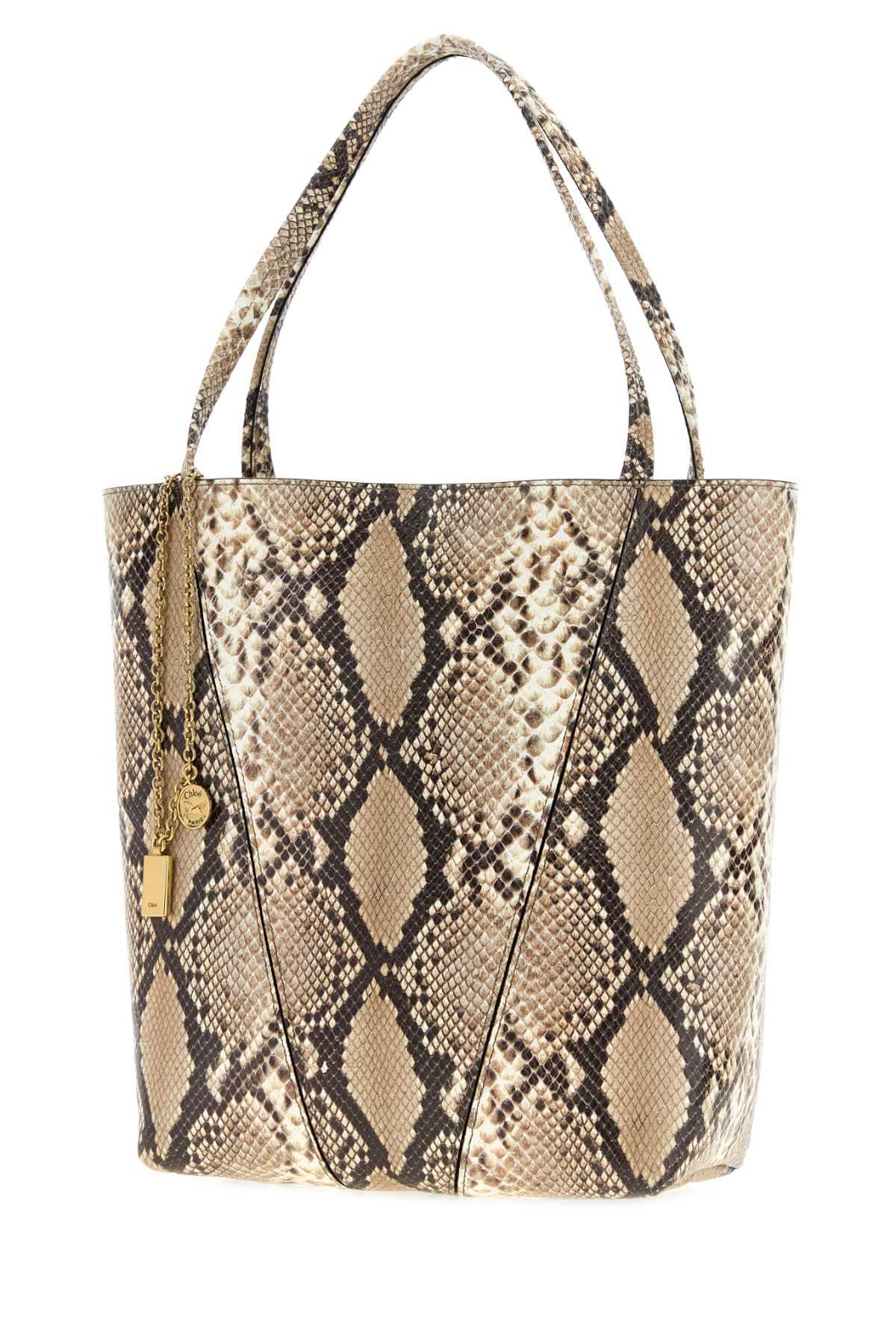 Chloe Women Printed Leather Chloe Spin Shopping Bag CHLOE