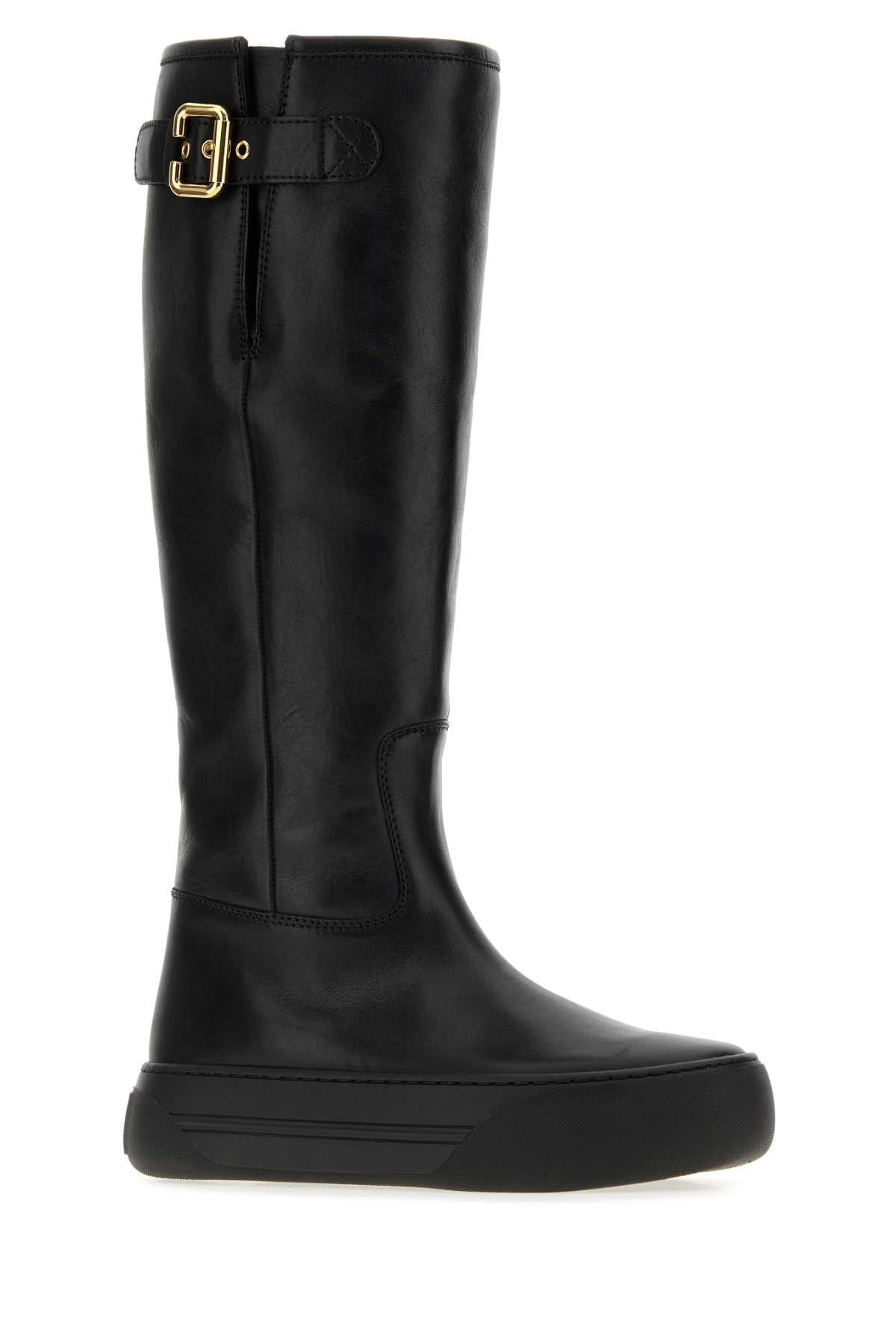 Chloe Women Black Leather Delia Boots CHLOE
