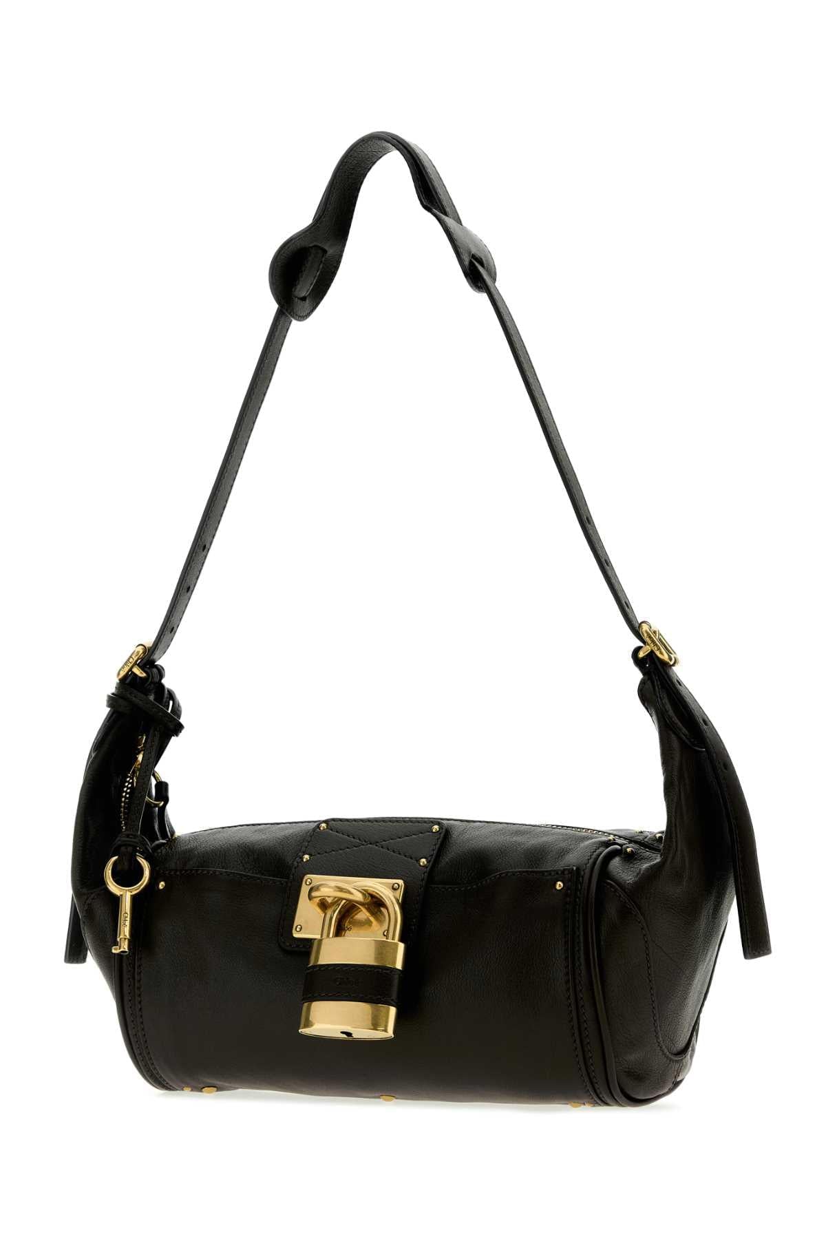 Chloe Women Black Leather Paddington Shoulder Bag CHLOE