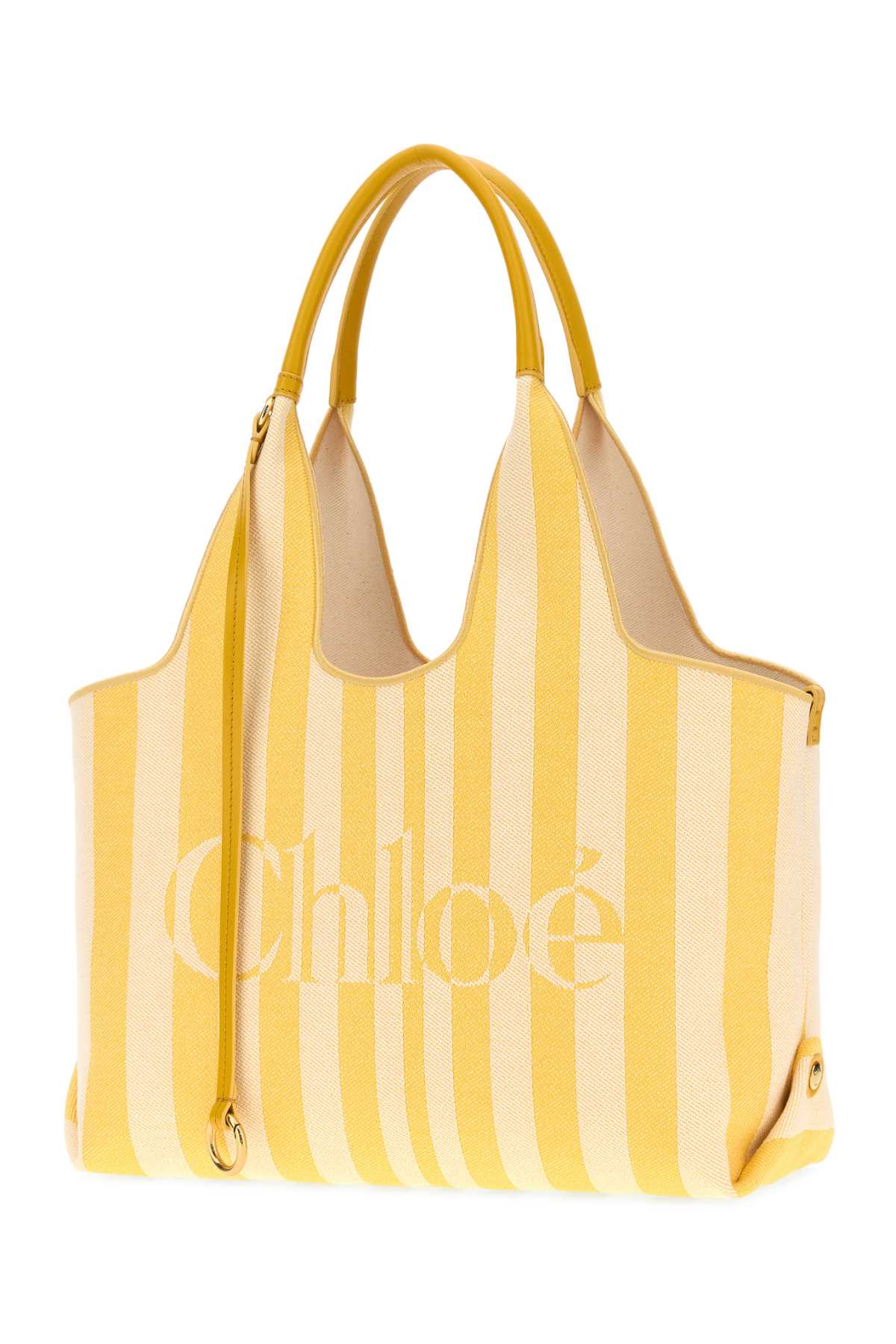 Chloe Women Embroidered Canvas Chloe Stripy Shopping Bag CHLOE